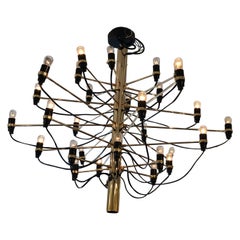 Magnifique lustre Gino Sarfatti Multi Tiered Mid Century Modern Chandelier