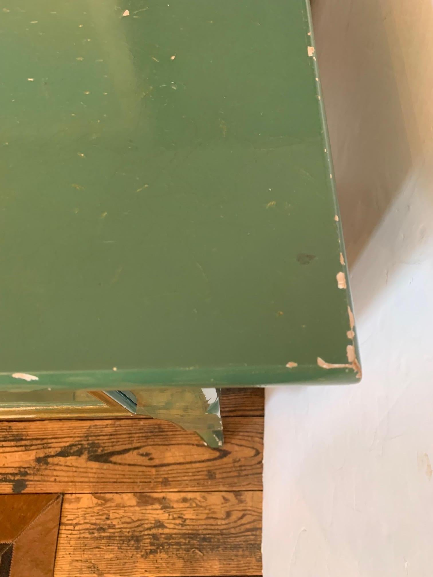 Striking Green and Gold Vintage Bodart Writing Desk 1