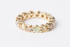 Striking Grey, Yellow and Brown Diamond Eternity Ring