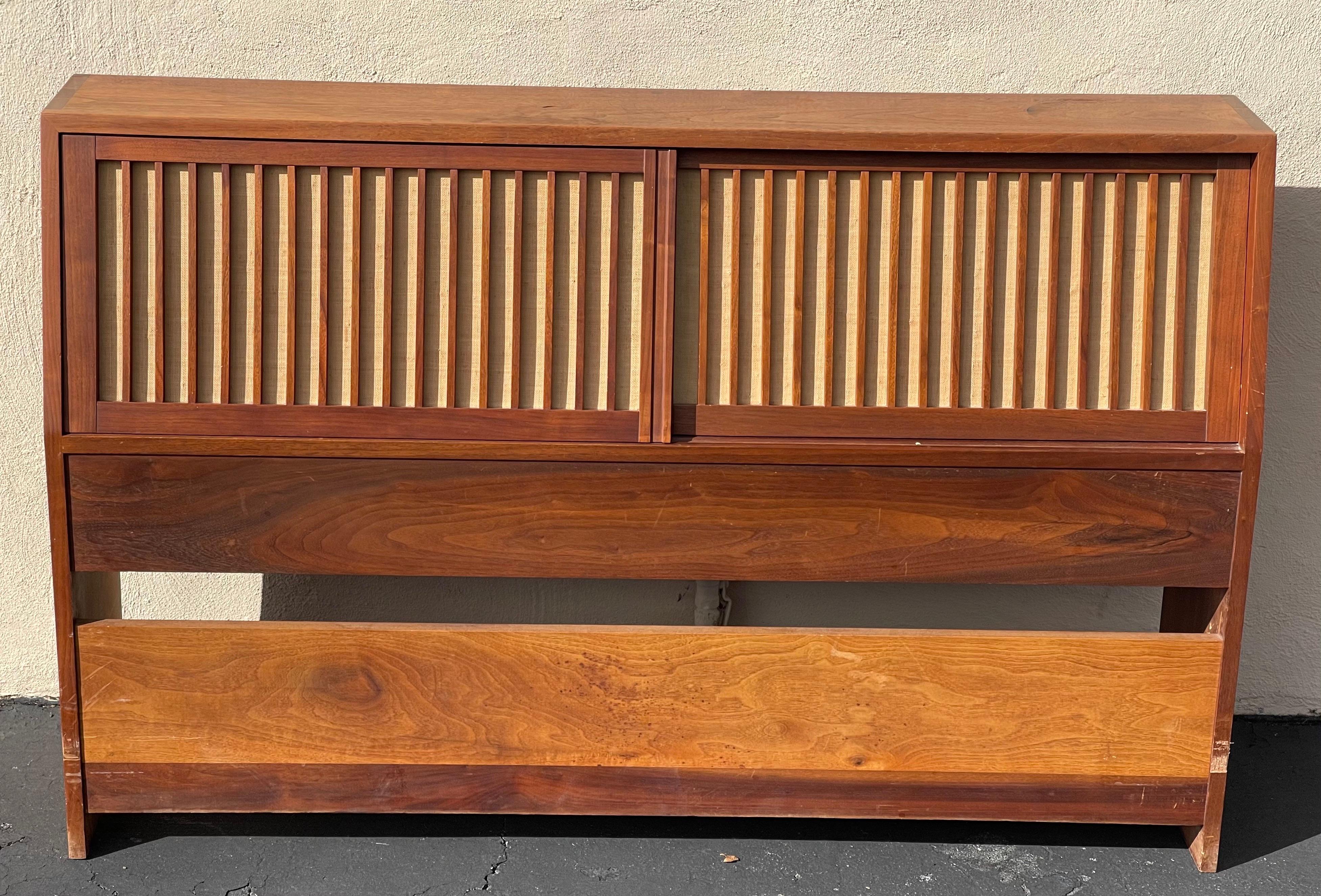 Striking Handcrafted Storage Headboard by George Nakashima with Paperwork, 1959 For Sale 7