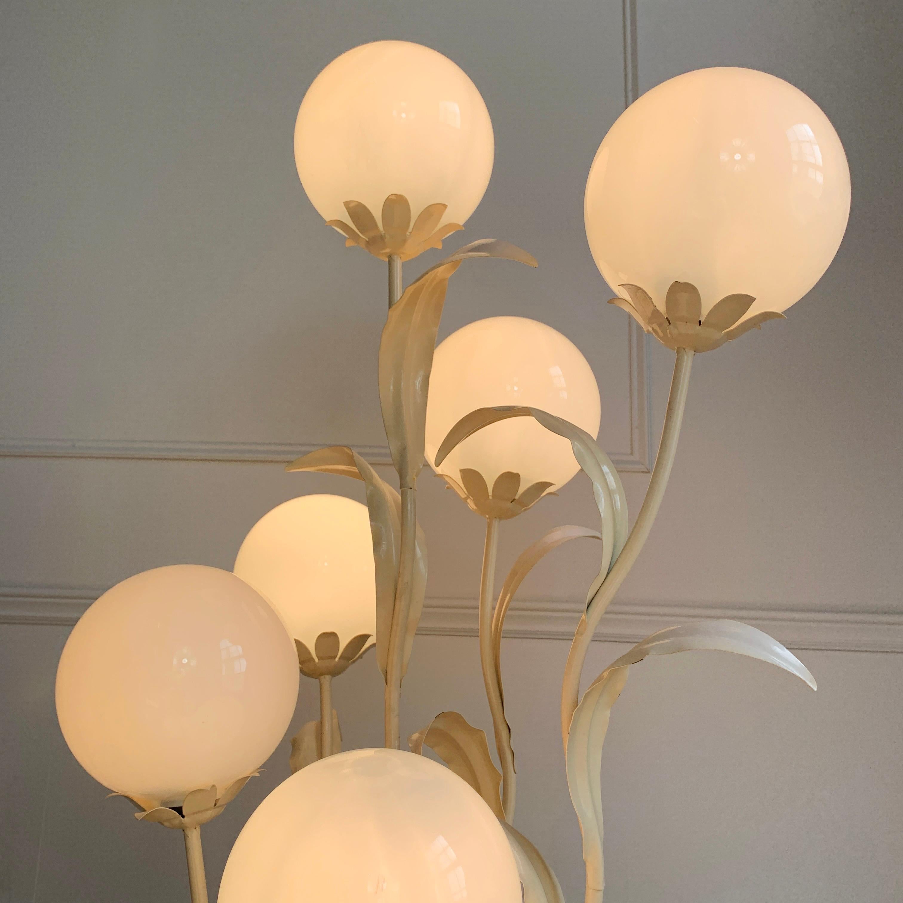 Striking Hans Kogl White Foliage Floor Lamp 1