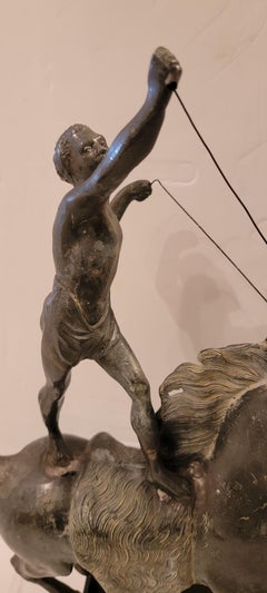 Sculpture remarquable de cheval et d'quitation avec des dtails tonnants