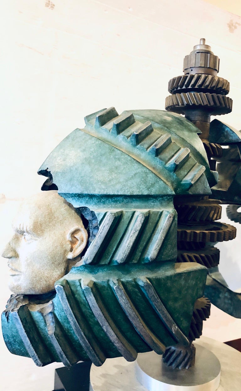 Striking Industrial Sculpture by California Listed Artist Robert