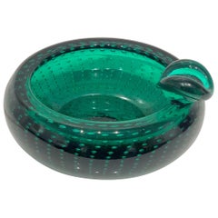 Striking Italian Muran Thick Mouth Blown Glass Centrepiece Bowl/Ashtray