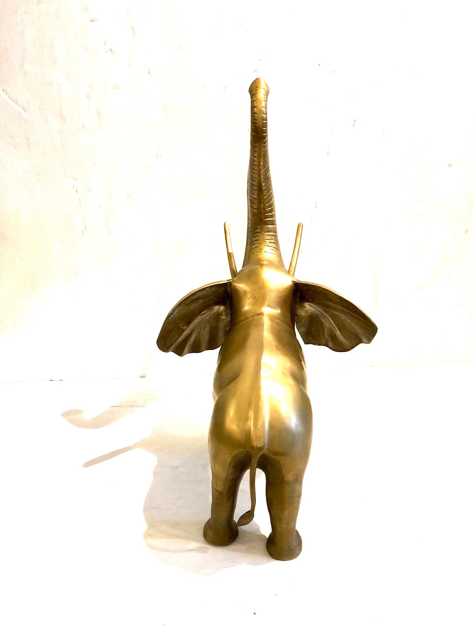 vintage brass elephant