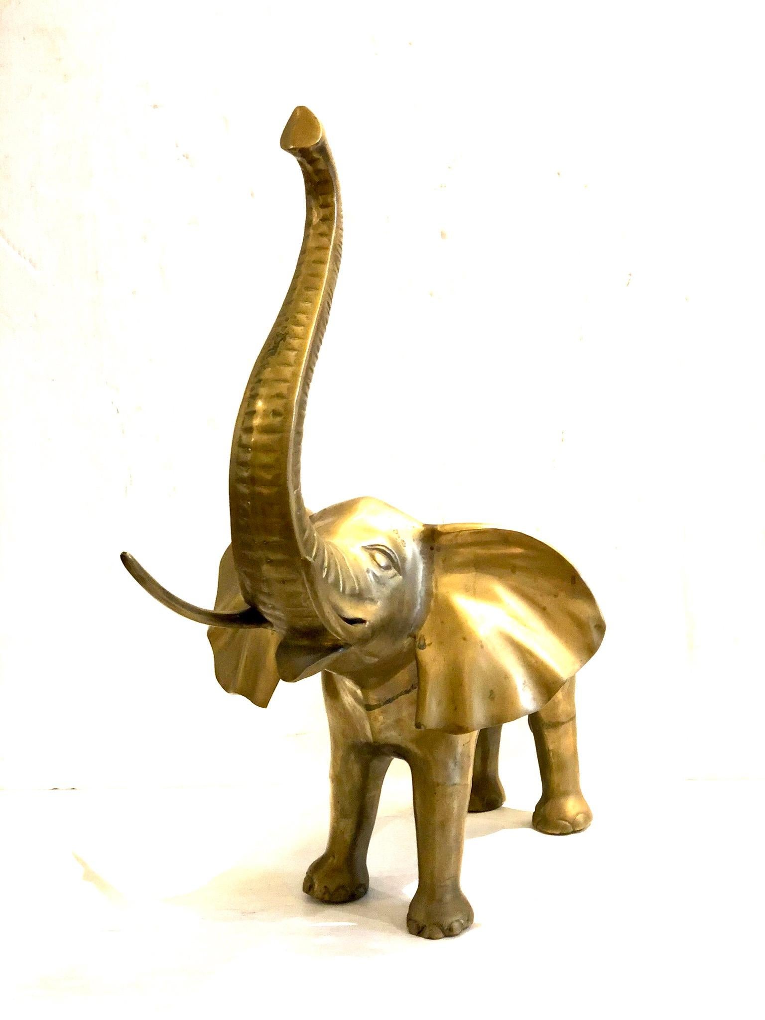 large brass elephant statue