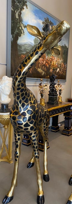 Striking Large Brass Sculpture of Giraffe