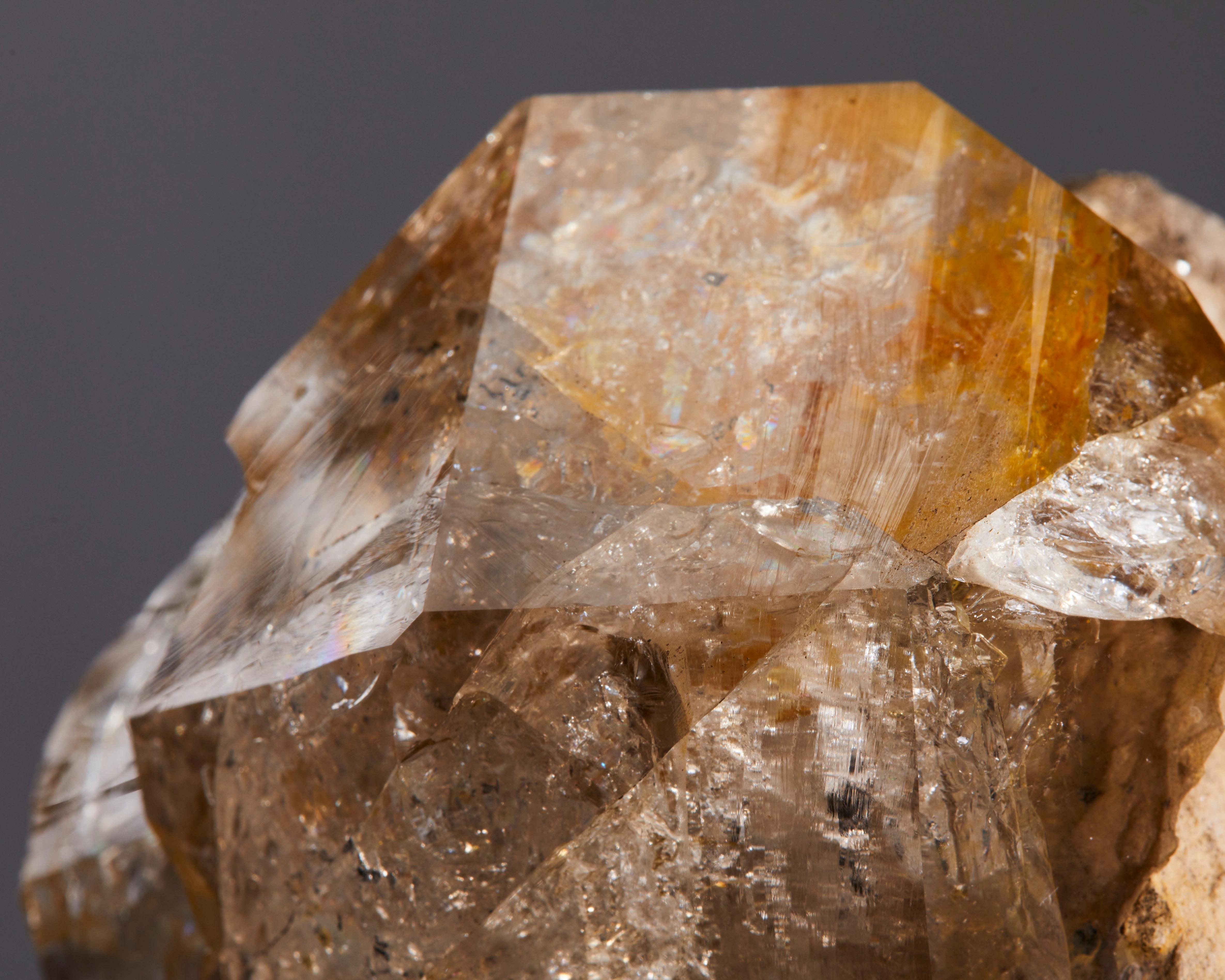 Striking large Herkimer diamond on its native matrix For Sale 9