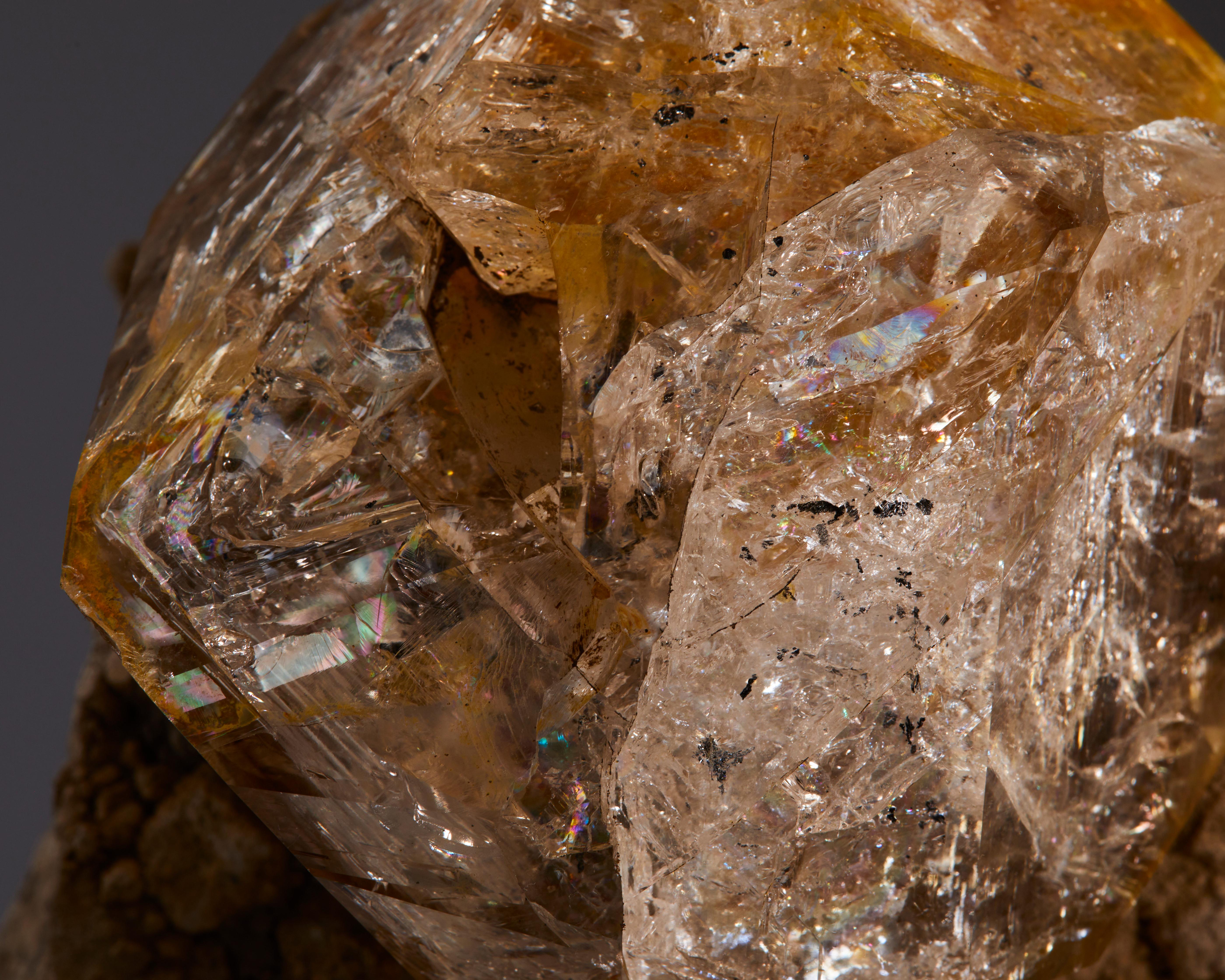 Striking large Herkimer diamond on its native matrix For Sale 11
