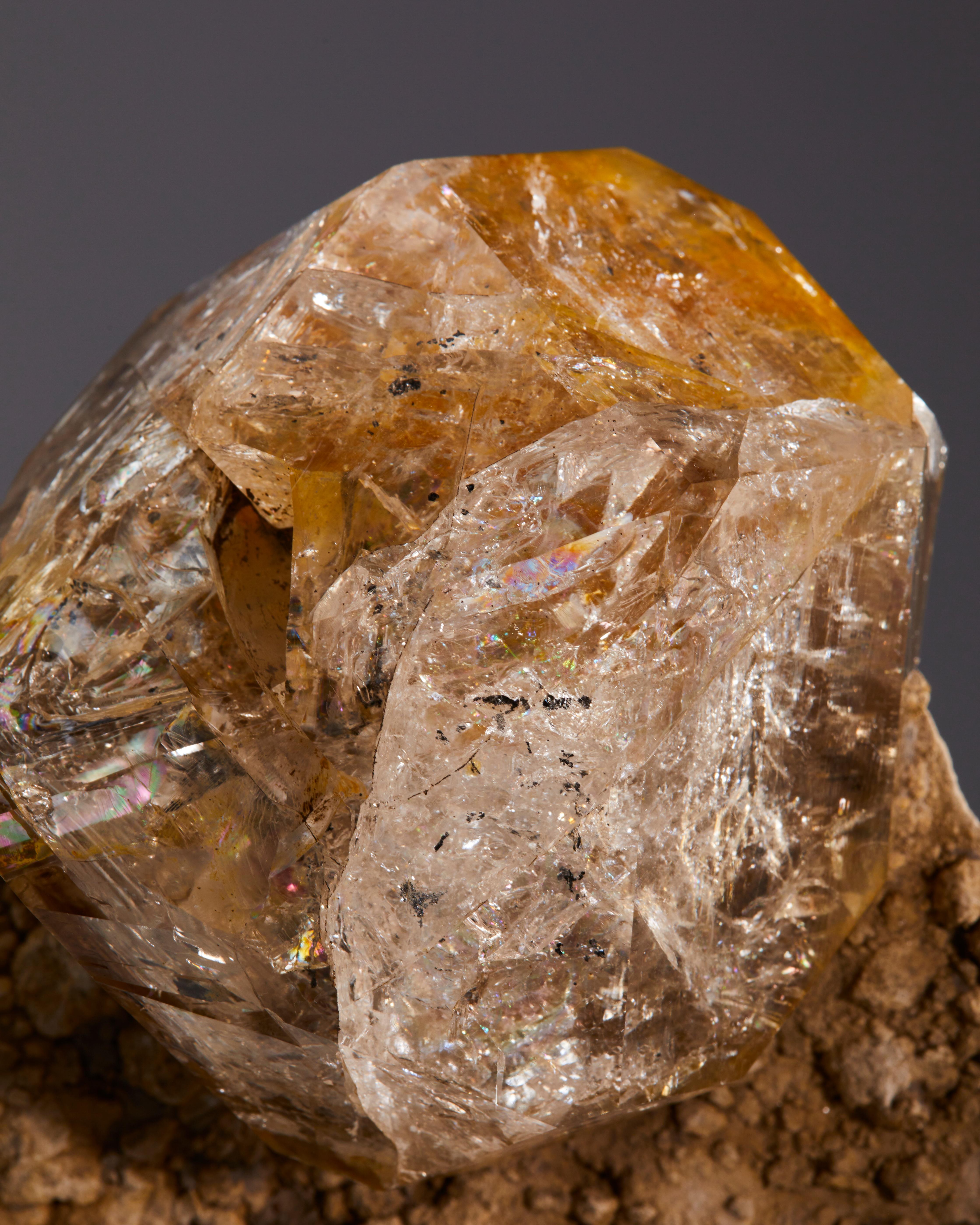 Striking large Herkimer diamond on its native matrix For Sale 12