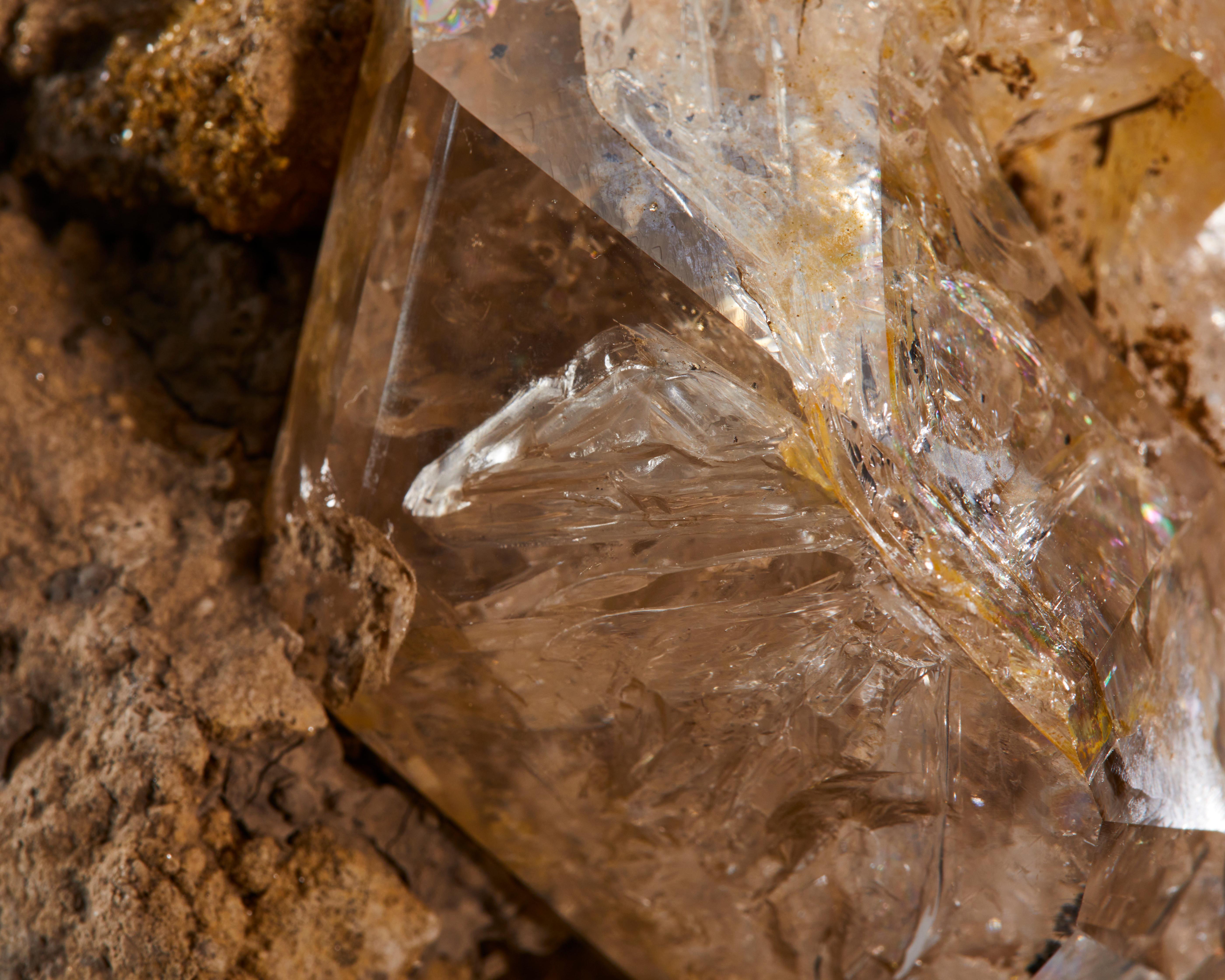 Striking large Herkimer diamond on its native matrix For Sale 2