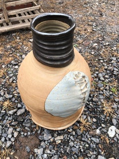 Striking Large Terracotta Organic Modern Vessel