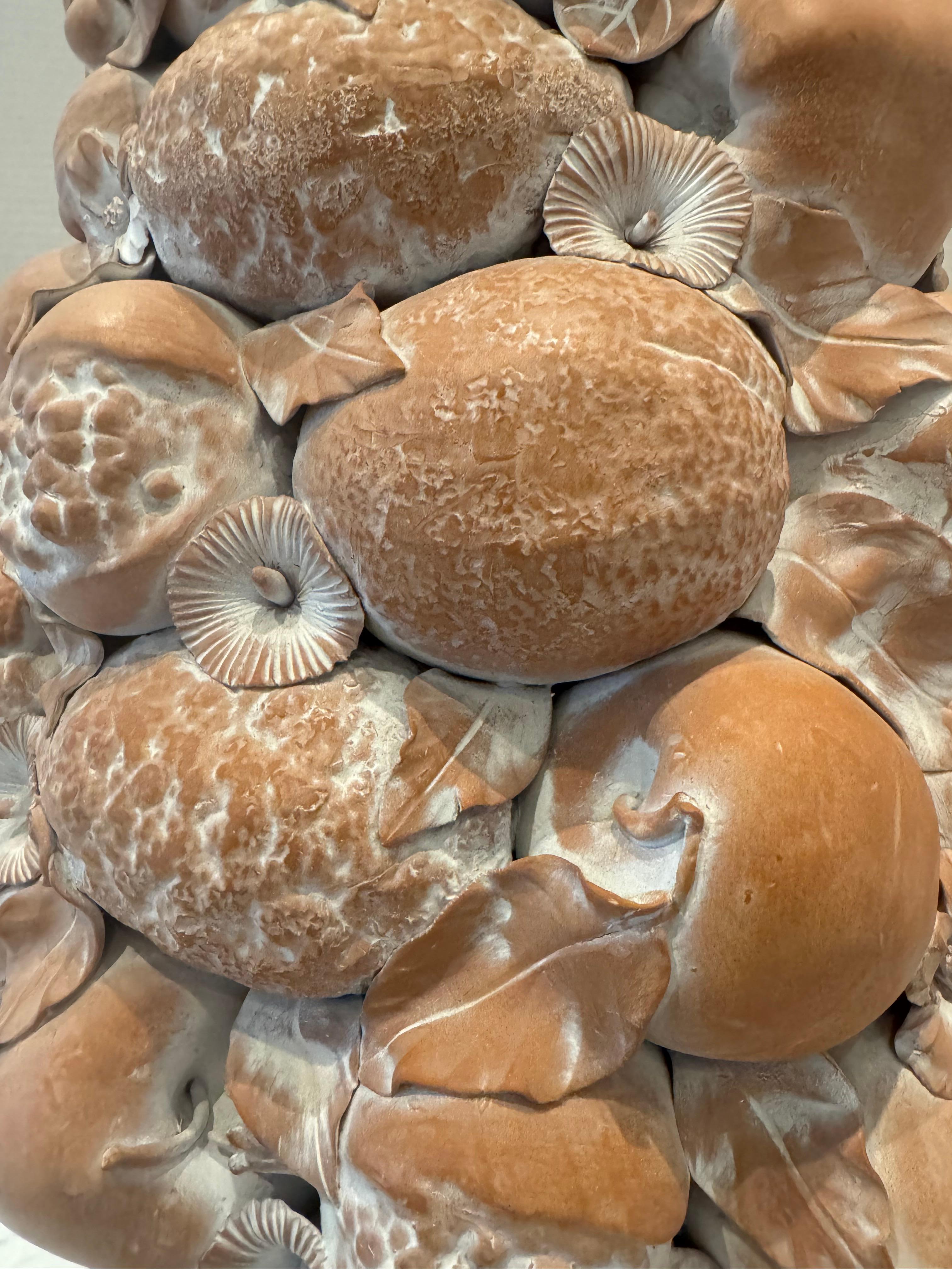 Italian Striking Large Terracotta Pottery Topiary Sculpture For Sale