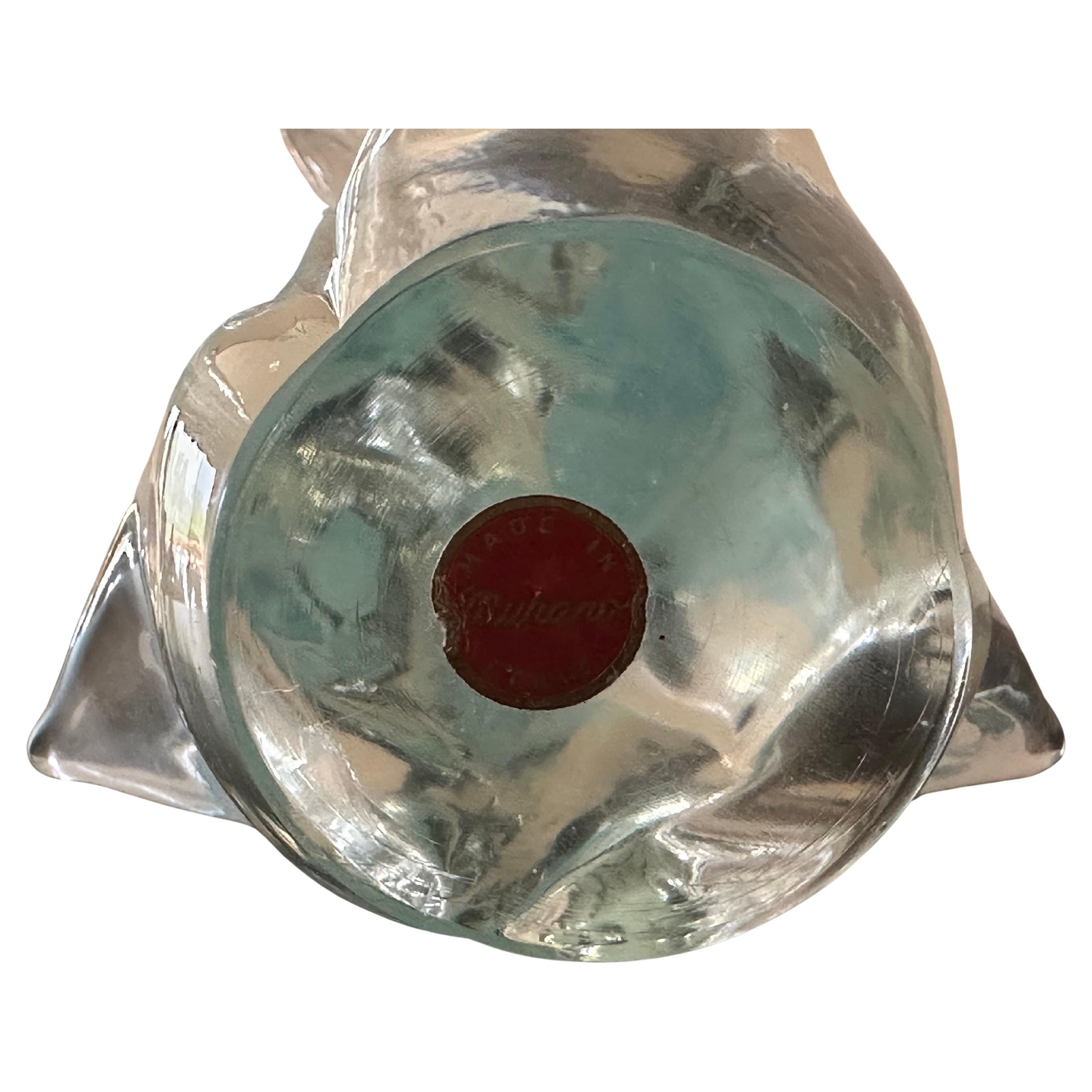 Scultura in vetro artistico di Murano con uccello e cacatua a macchie blu chiaro in vendita 2