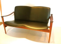 Striking Lounge Loveseat by Fredrik Kayser in Rosewood