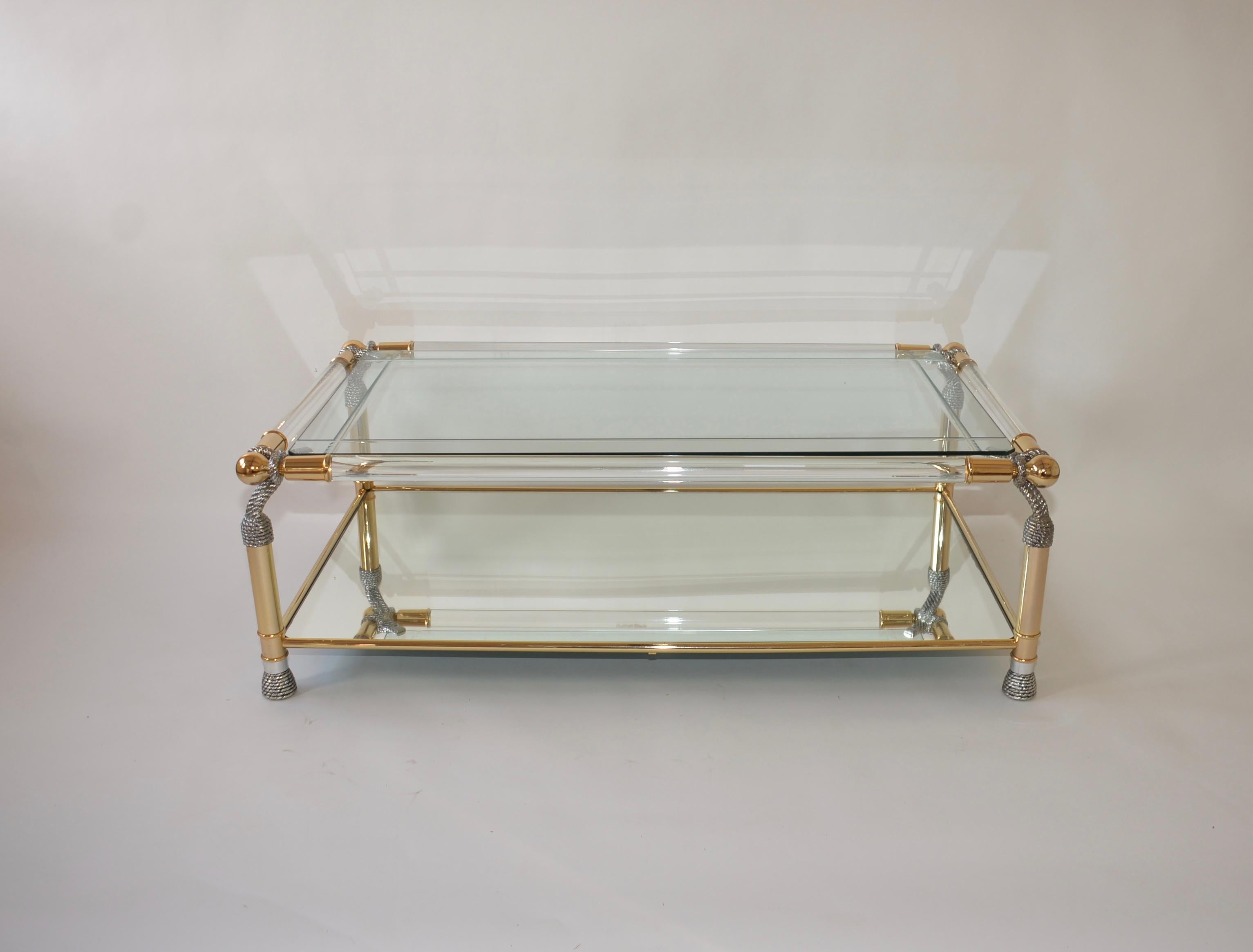 Dutch Striking Lucite Hollywood Regency Style Coffee Table