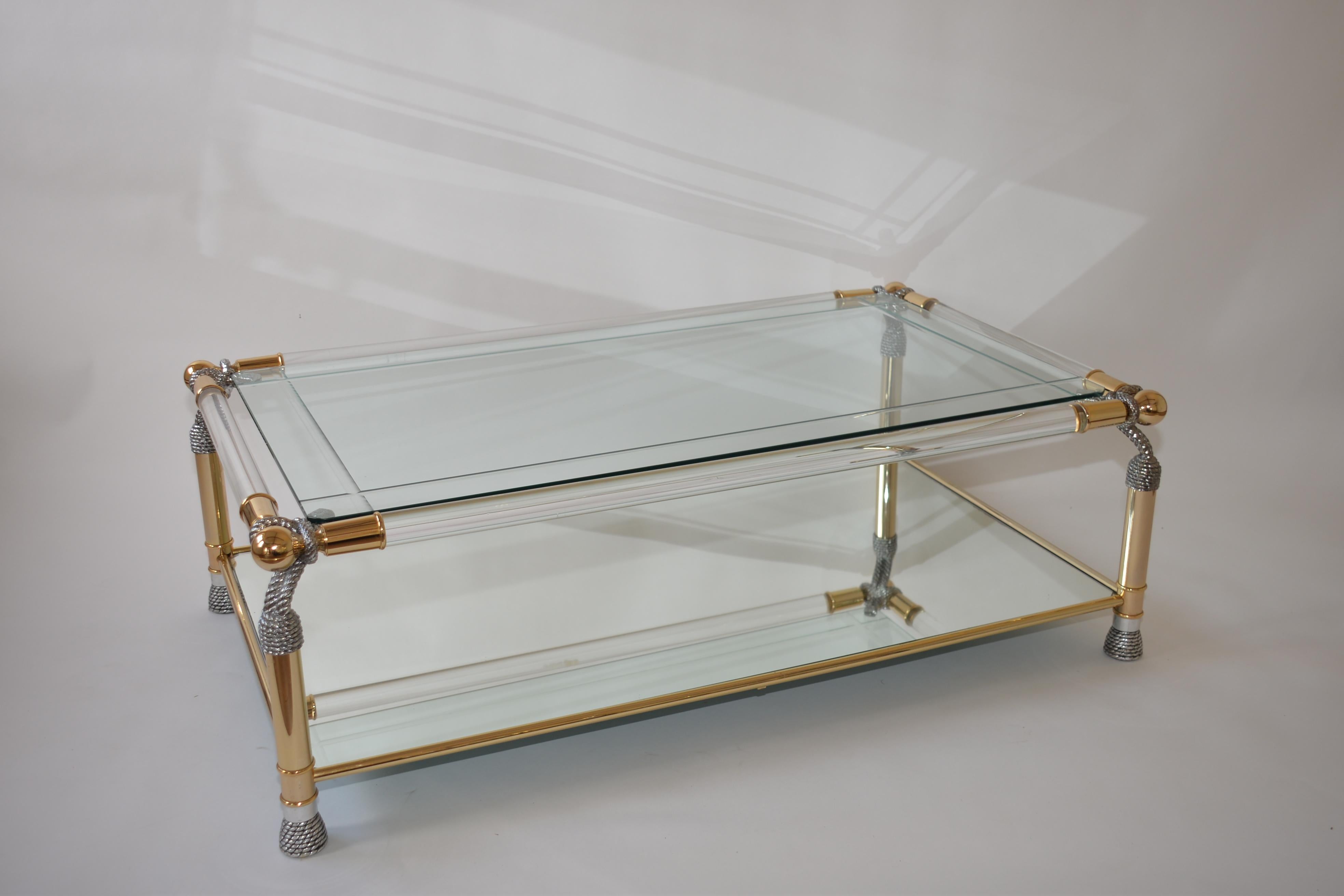 20th Century Striking Lucite Hollywood Regency Style Coffee Table