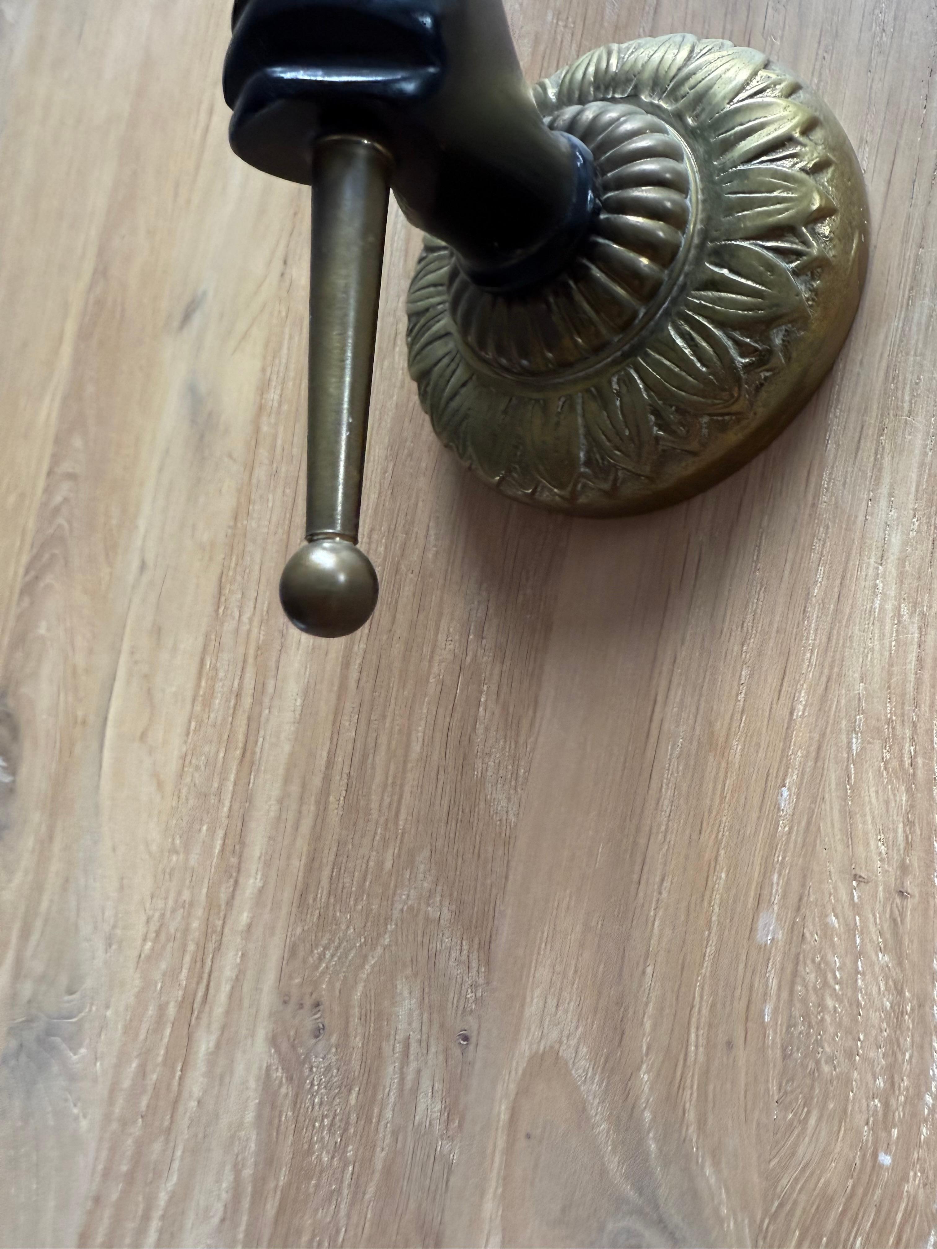 20th Century Striking Maison Baguès Style Bronze Hand Holding Torch Wall Sconce For Sale
