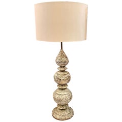 Striking Massive Brass Patinated Marbro Tall Lamp