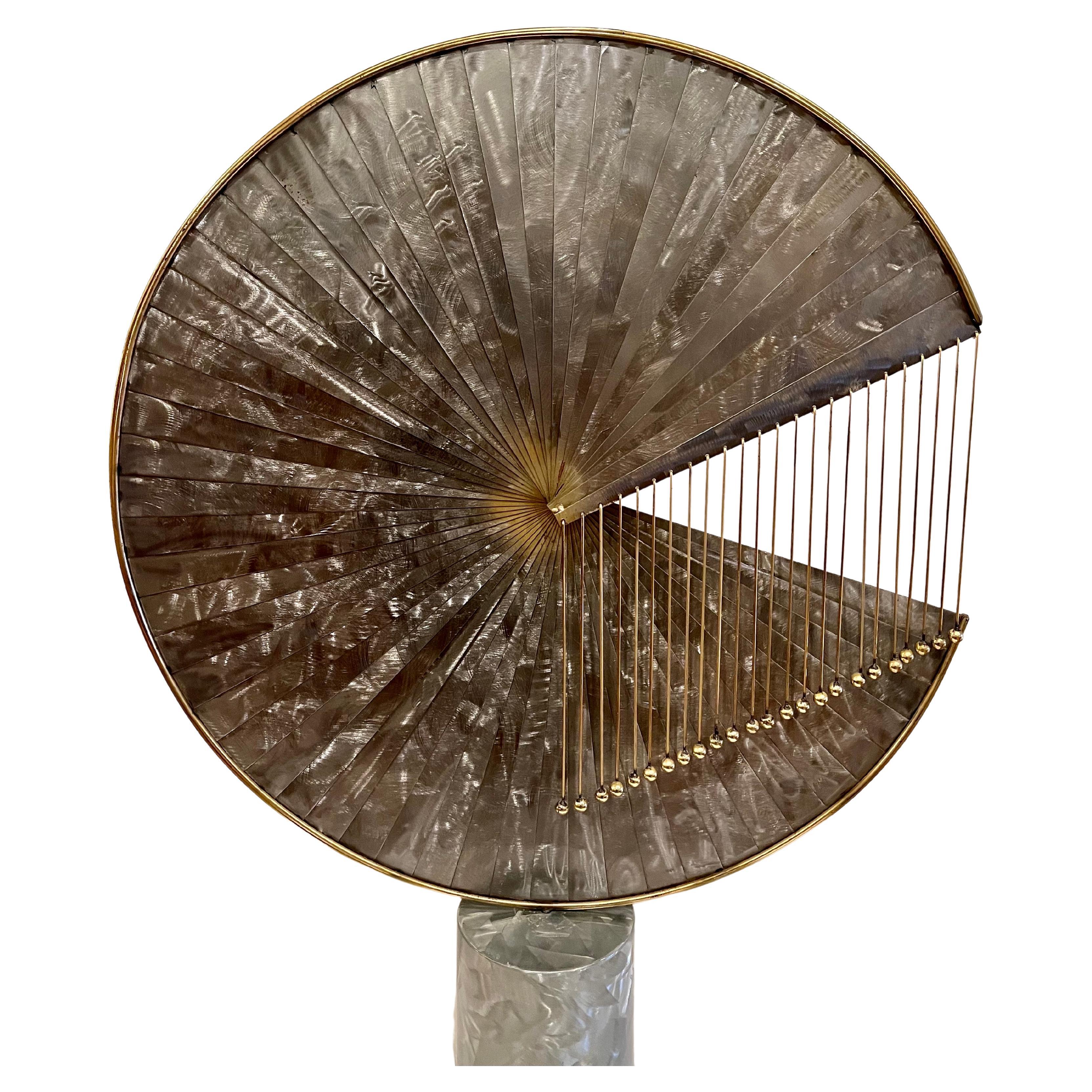 American Striking Massive X Large Abstract Contemporary Sculpture in Brass & Metal For Sale