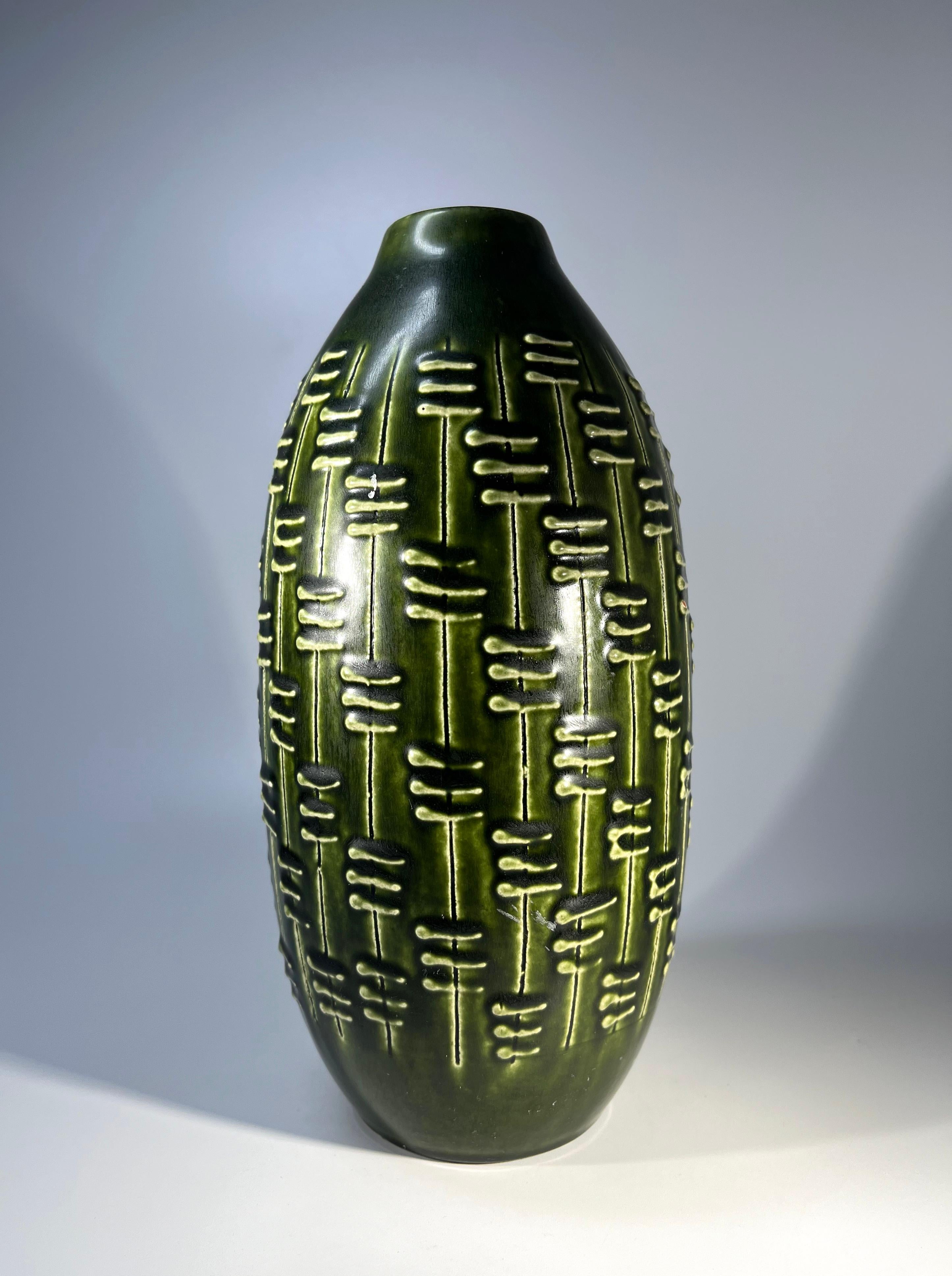 Smaltato Vaso a forma di melone di Knabstrup, Danimarca, 1960 ca. in vendita