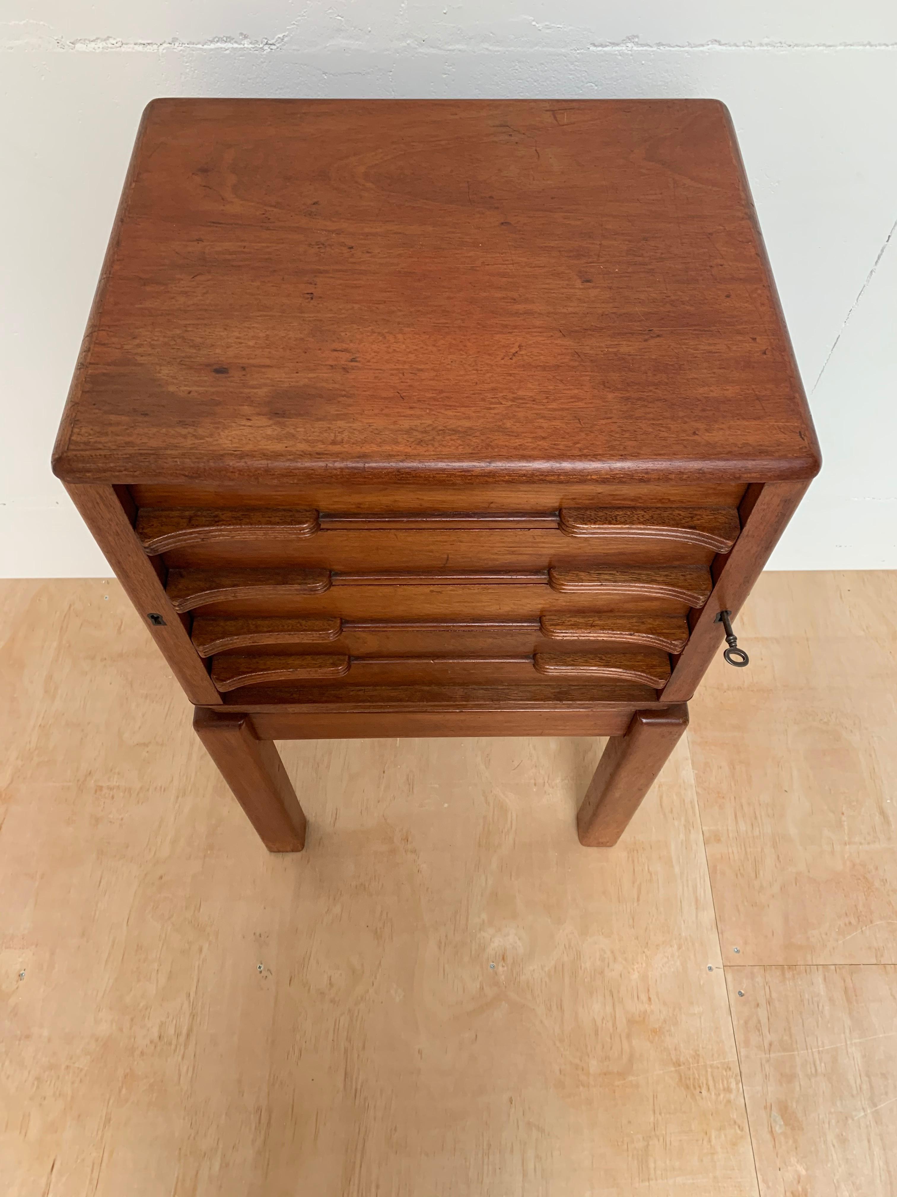 Striking Mid-Century Modern Documents Cabinet / Wellington Chest of Drawers 4