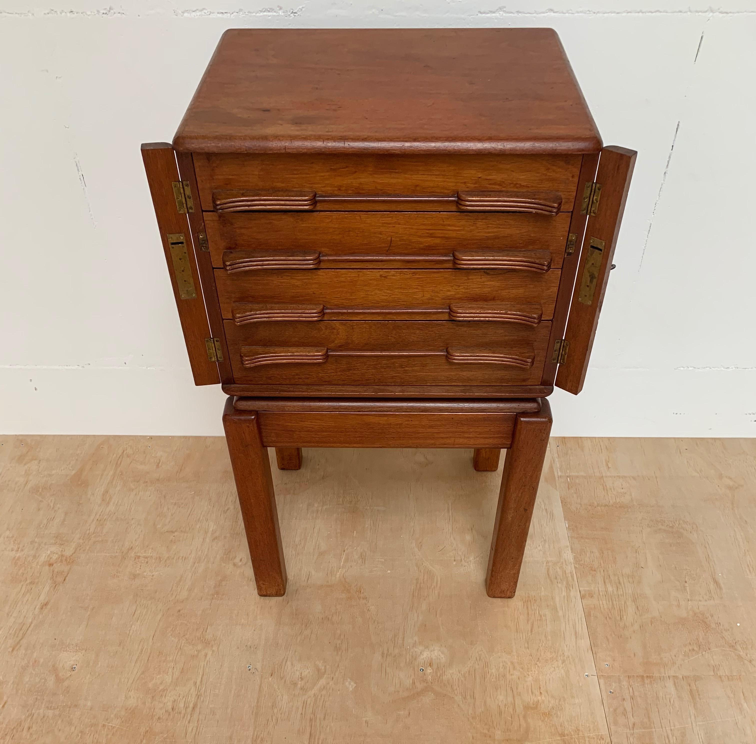 20th Century Striking Mid-Century Modern Documents Cabinet / Wellington Chest of Drawers