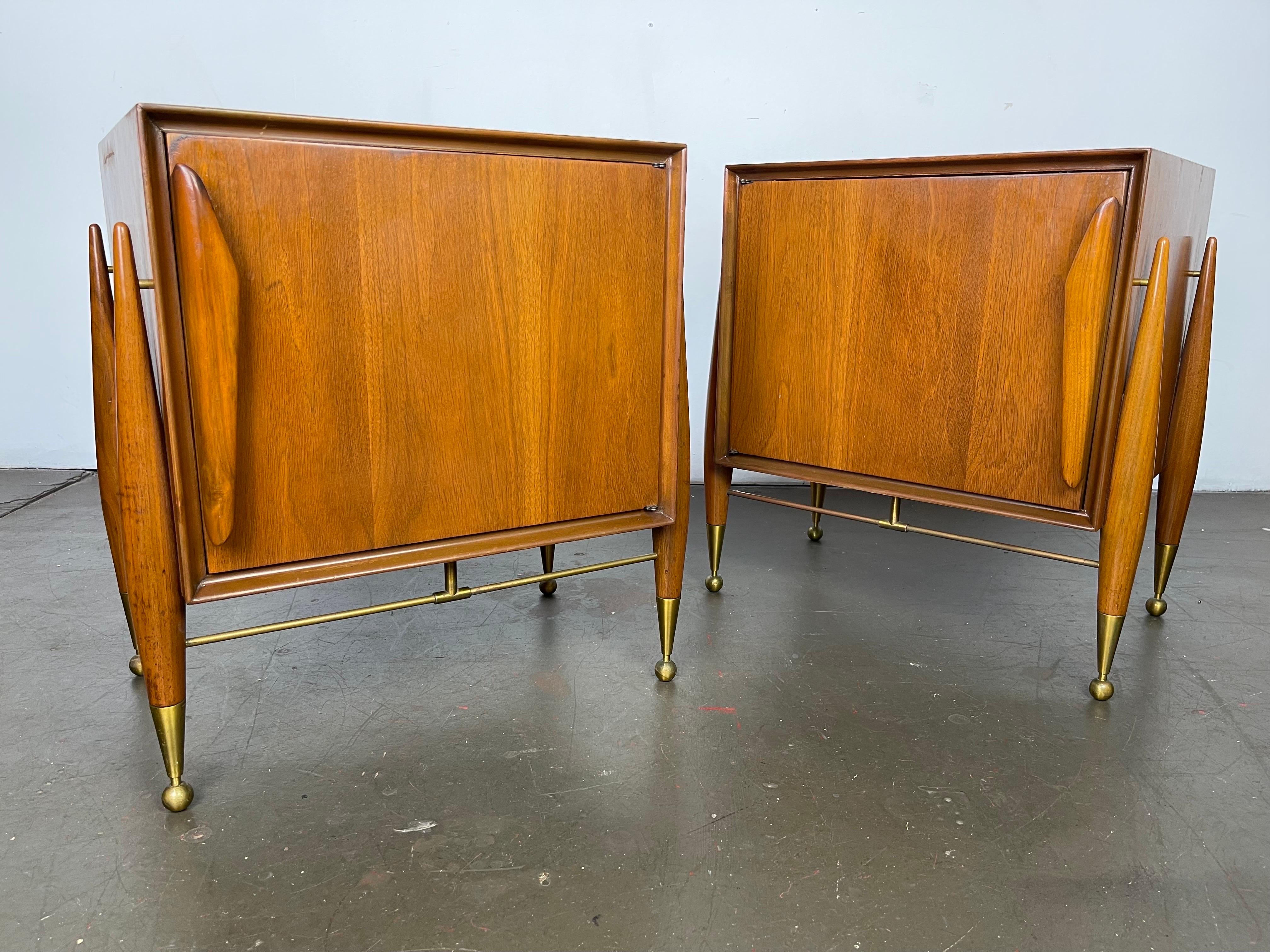 Striking Mid-Century Modern Nighstands by Specialty Woodcraft, 1957  For Sale 5