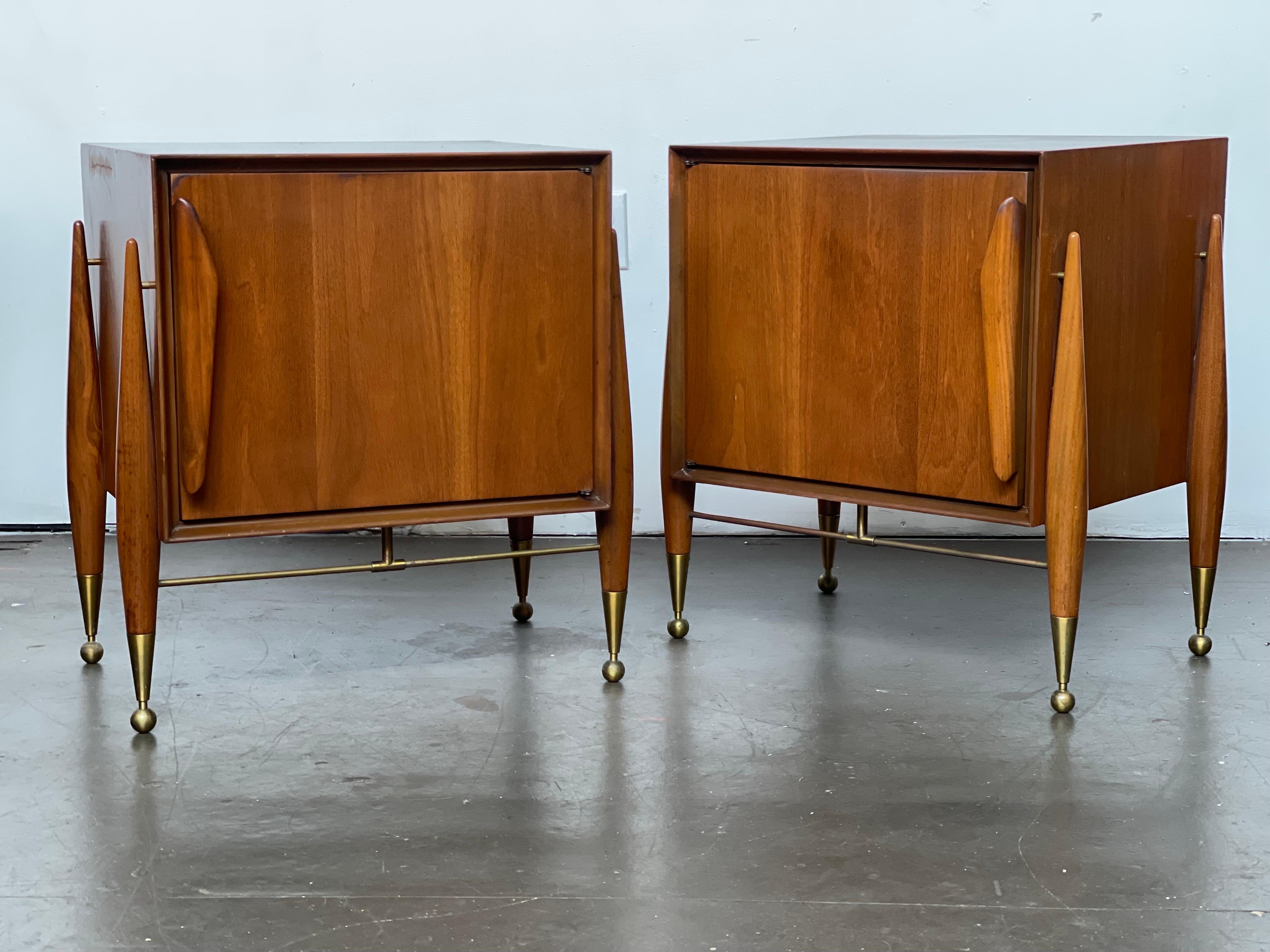 Striking Mid-Century Modern Nighstands by Specialty Woodcraft, 1957  For Sale 8