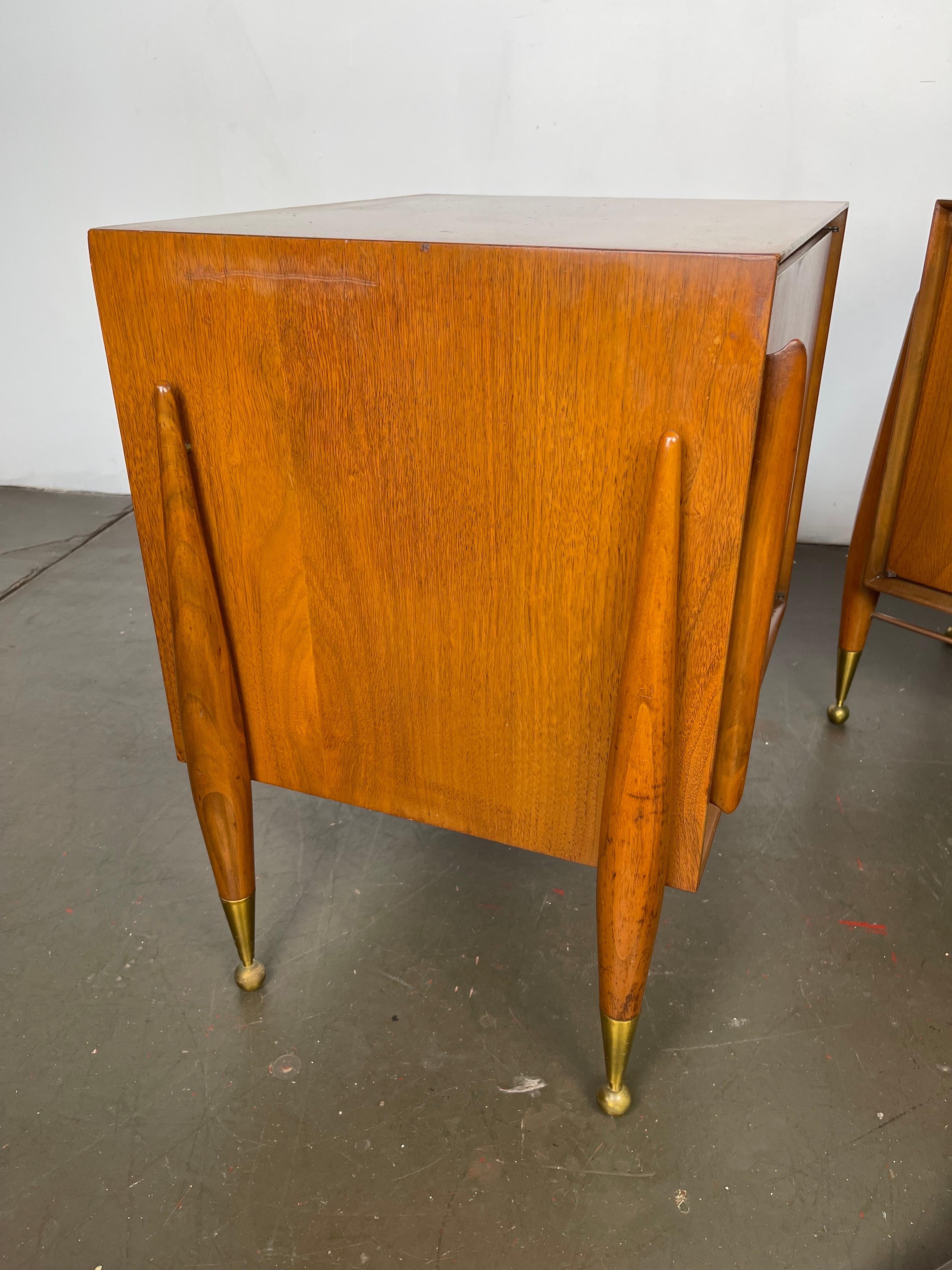 Striking Mid-Century Modern Nighstands by Specialty Woodcraft, 1957  For Sale 11