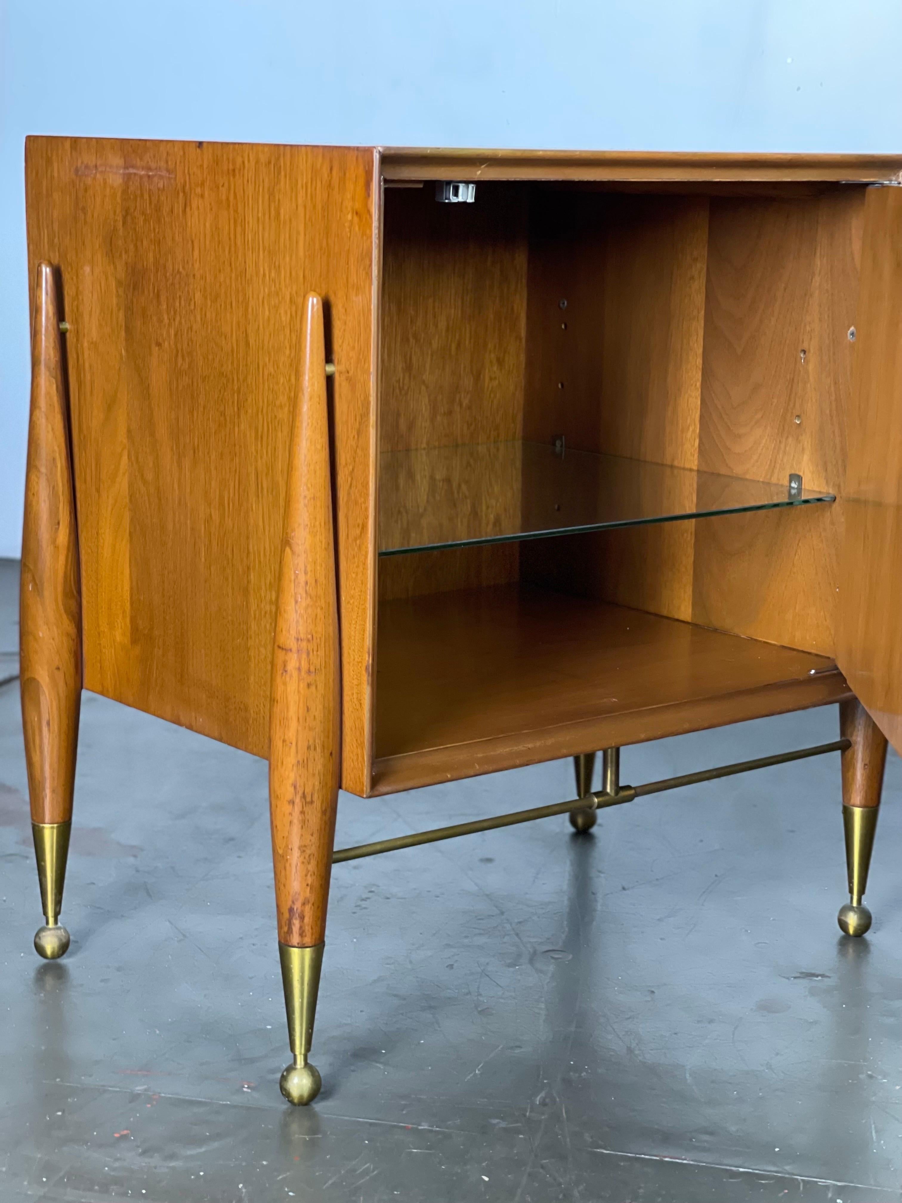 Striking Mid-Century Modern Nighstands by Specialty Woodcraft, 1957  For Sale 1