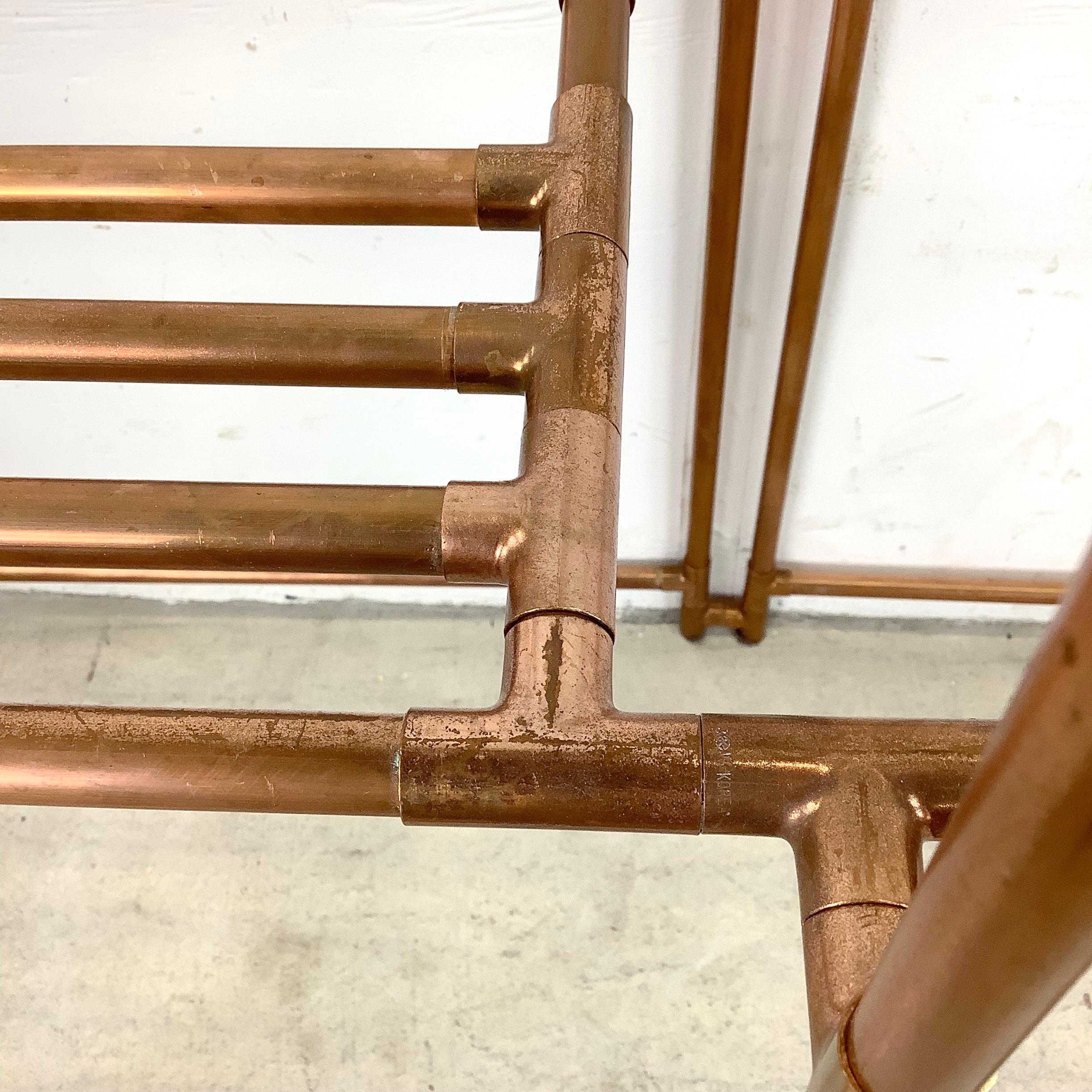 Striking Modern Copper Pipe Baker's Rack 8