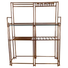 Vintage Striking Modern Copper Pipe Baker's Rack