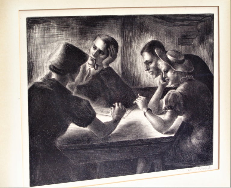 American  Lithograph by Alice Harold Murphy, Circa 1940 For Sale