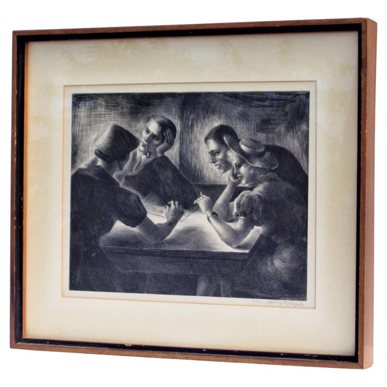  Lithograph by Alice Harold Murphy, Circa 1940 For Sale