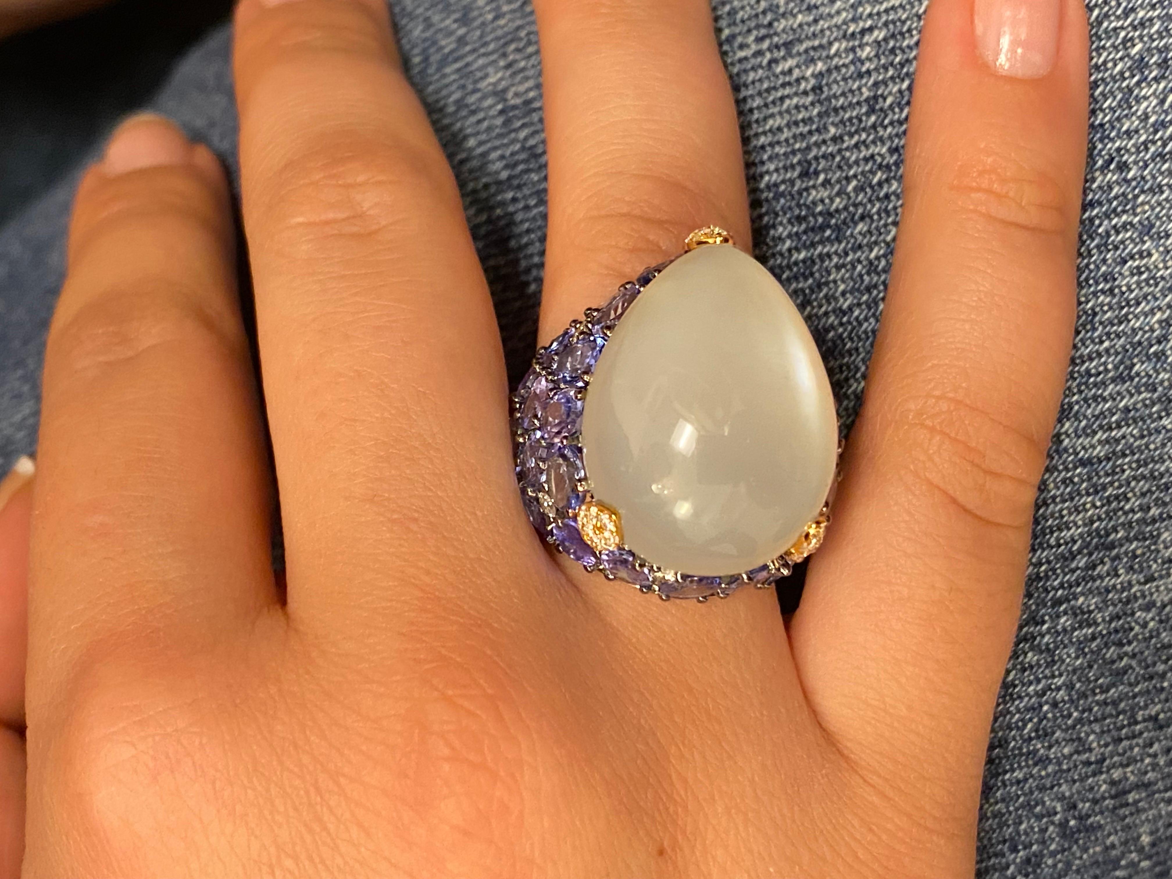 Striking Moonstone Ring For Sale 1