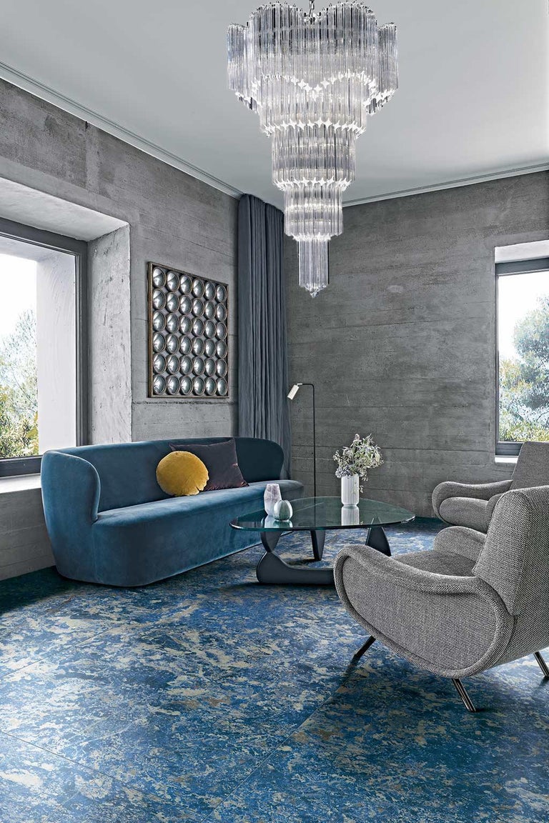 Striking Multitier Triedi Crystal Prism Chandelier For Sale at 1stDibs