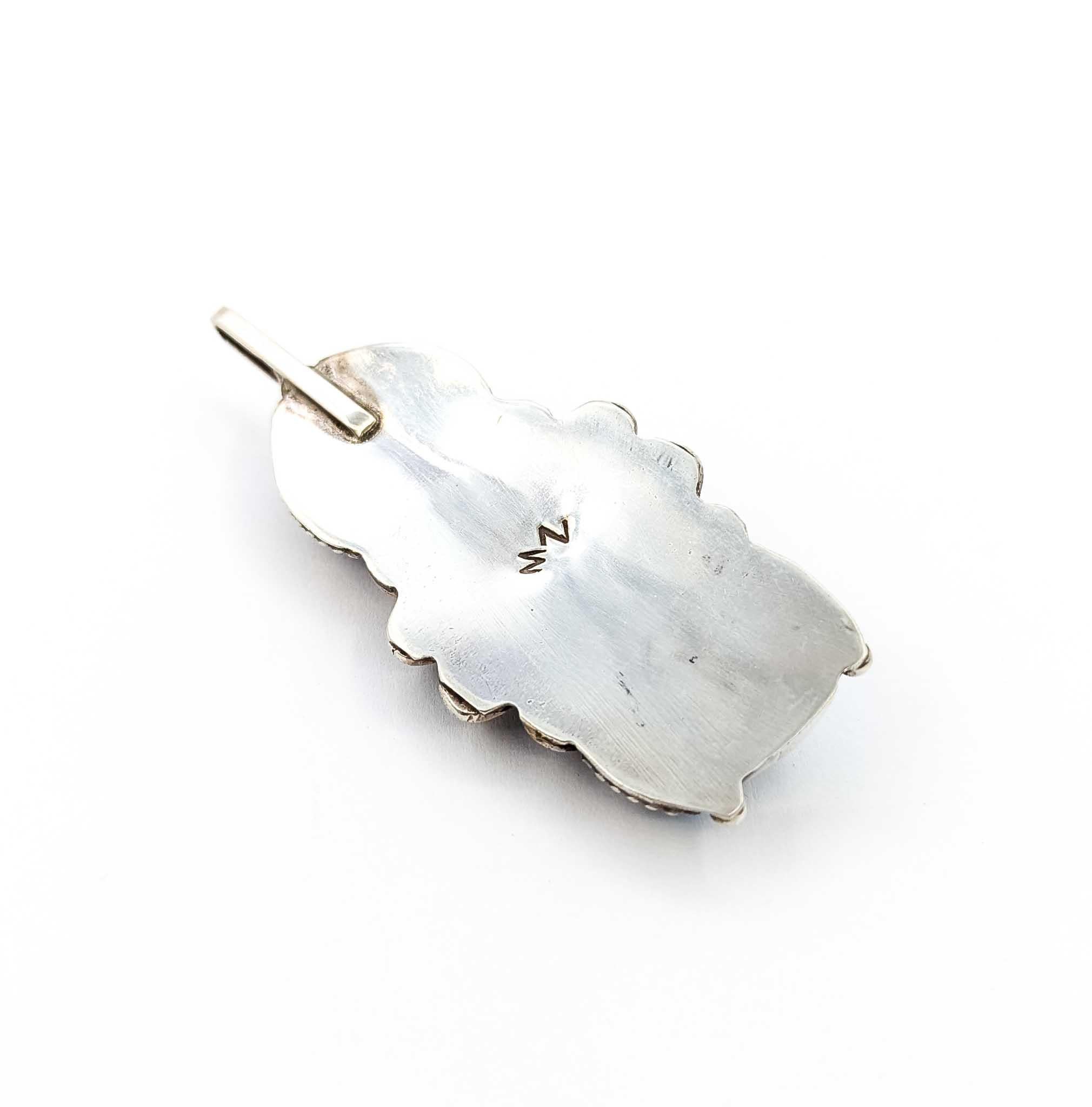 Ciondolo a tre pietre di turchese dei nativi americani in argento sterling In condizioni ottime in vendita a Bloomington, MN