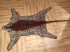 Striking Needlepoint Faux Leopard Rug