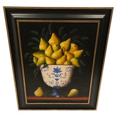 Striking Original Still Life Painting of Pears