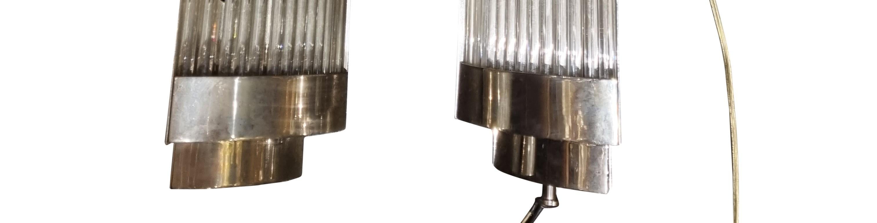 British Striking Pair of Deco Style Wall Lights For Sale