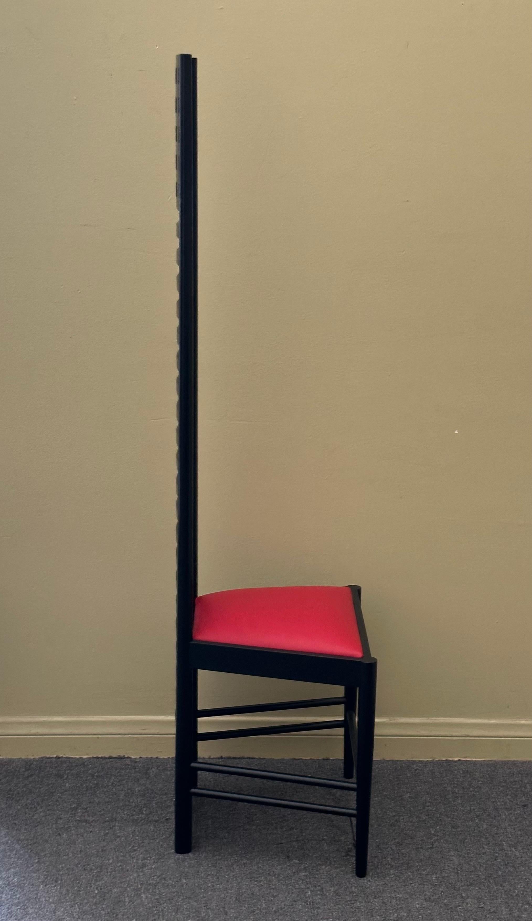 Striking Pair of Hill House Chairs Designed by Charles Mackintosh 5