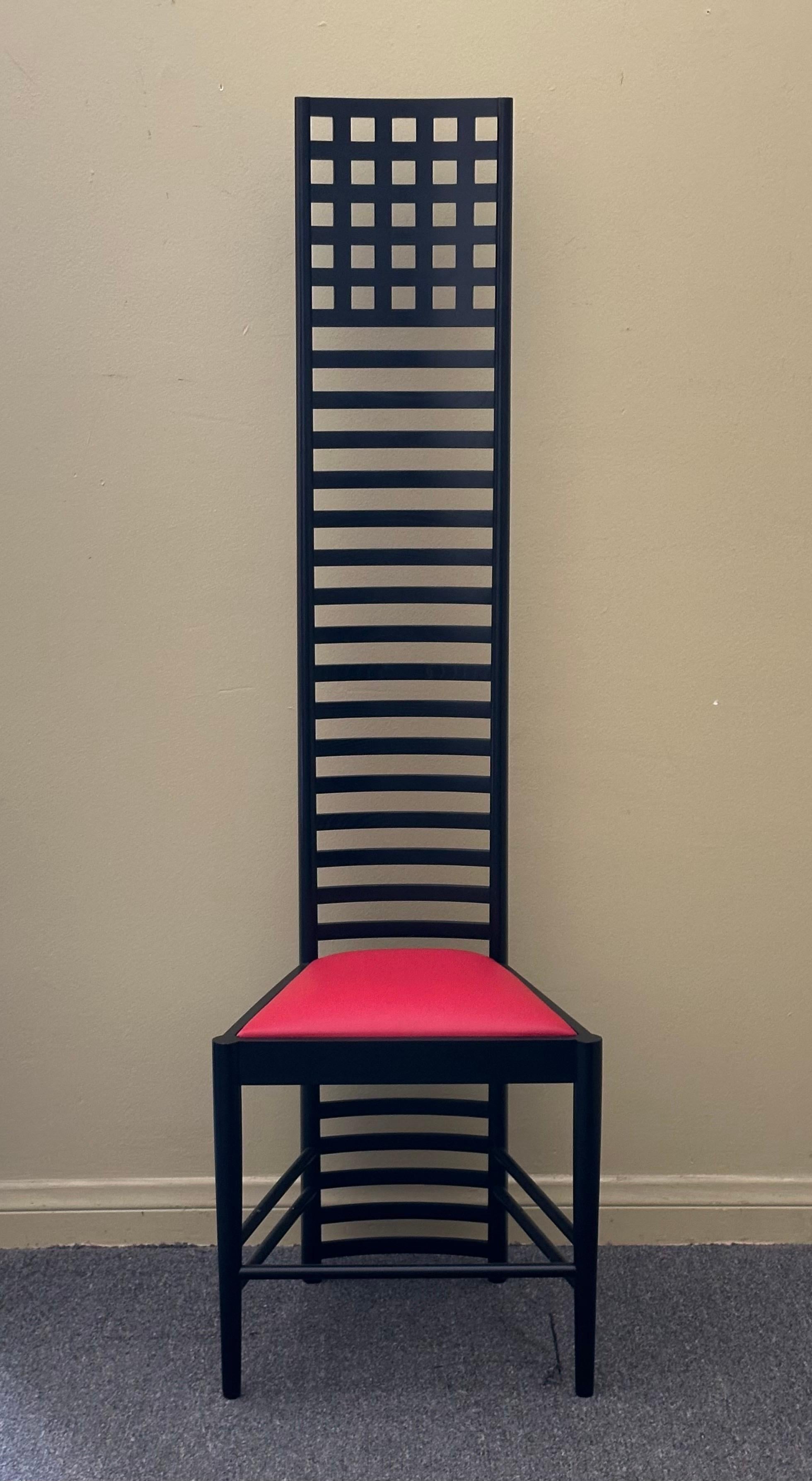 Striking Pair of Hill House Chairs Designed by Charles Mackintosh 6