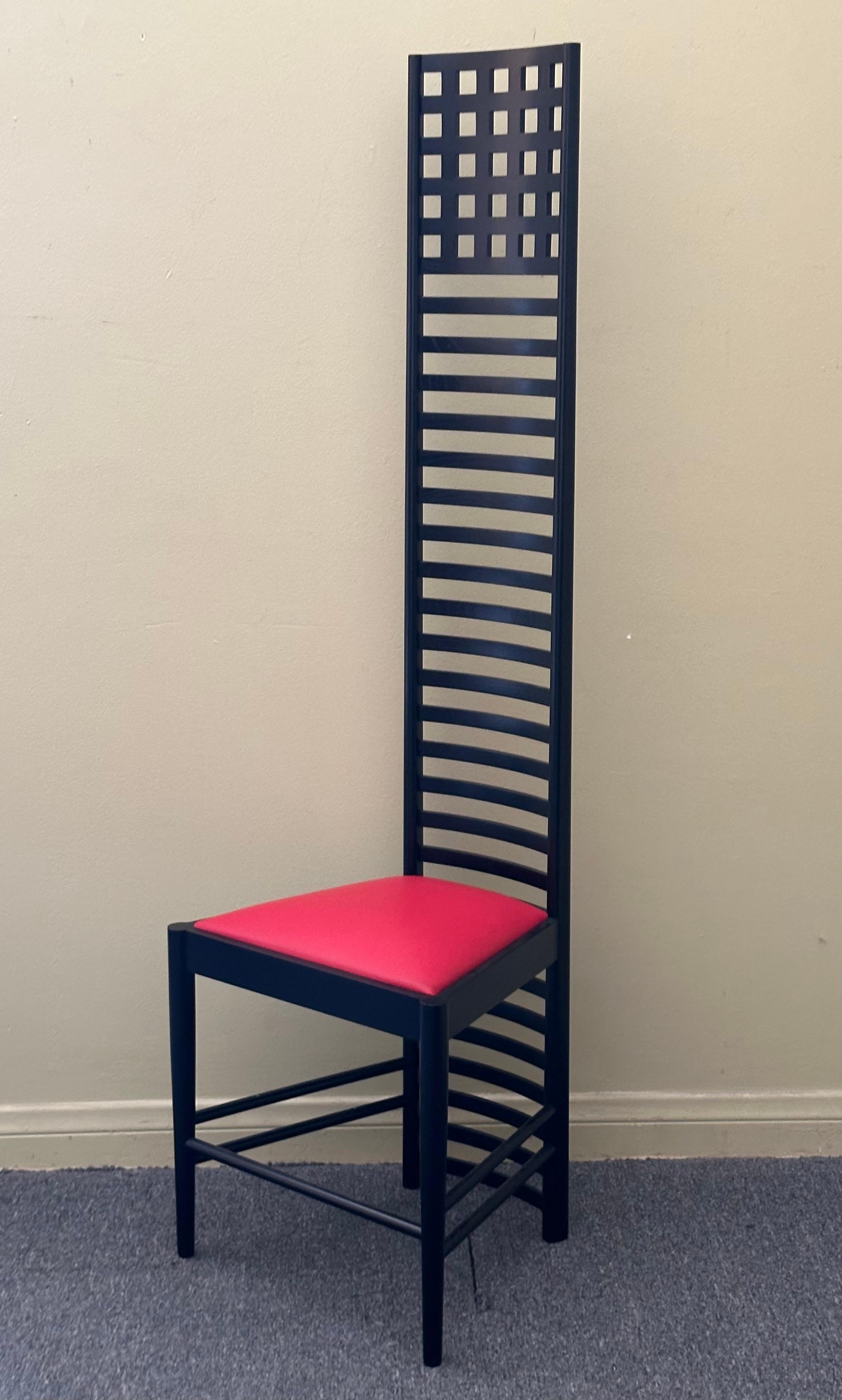 Striking Pair of Hill House Chairs Designed by Charles Mackintosh 7
