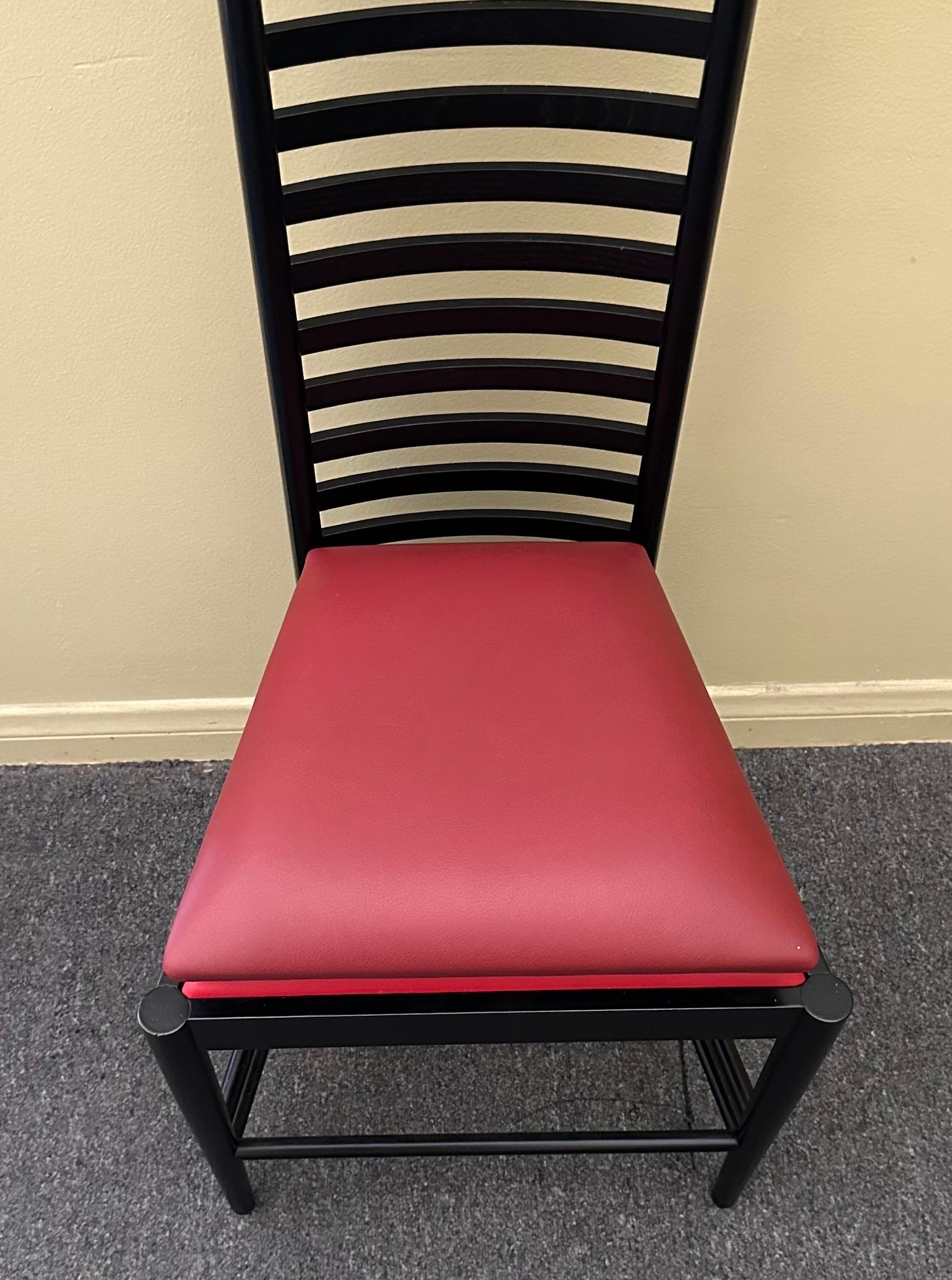 Striking Pair of Hill House Chairs Designed by Charles Mackintosh 12