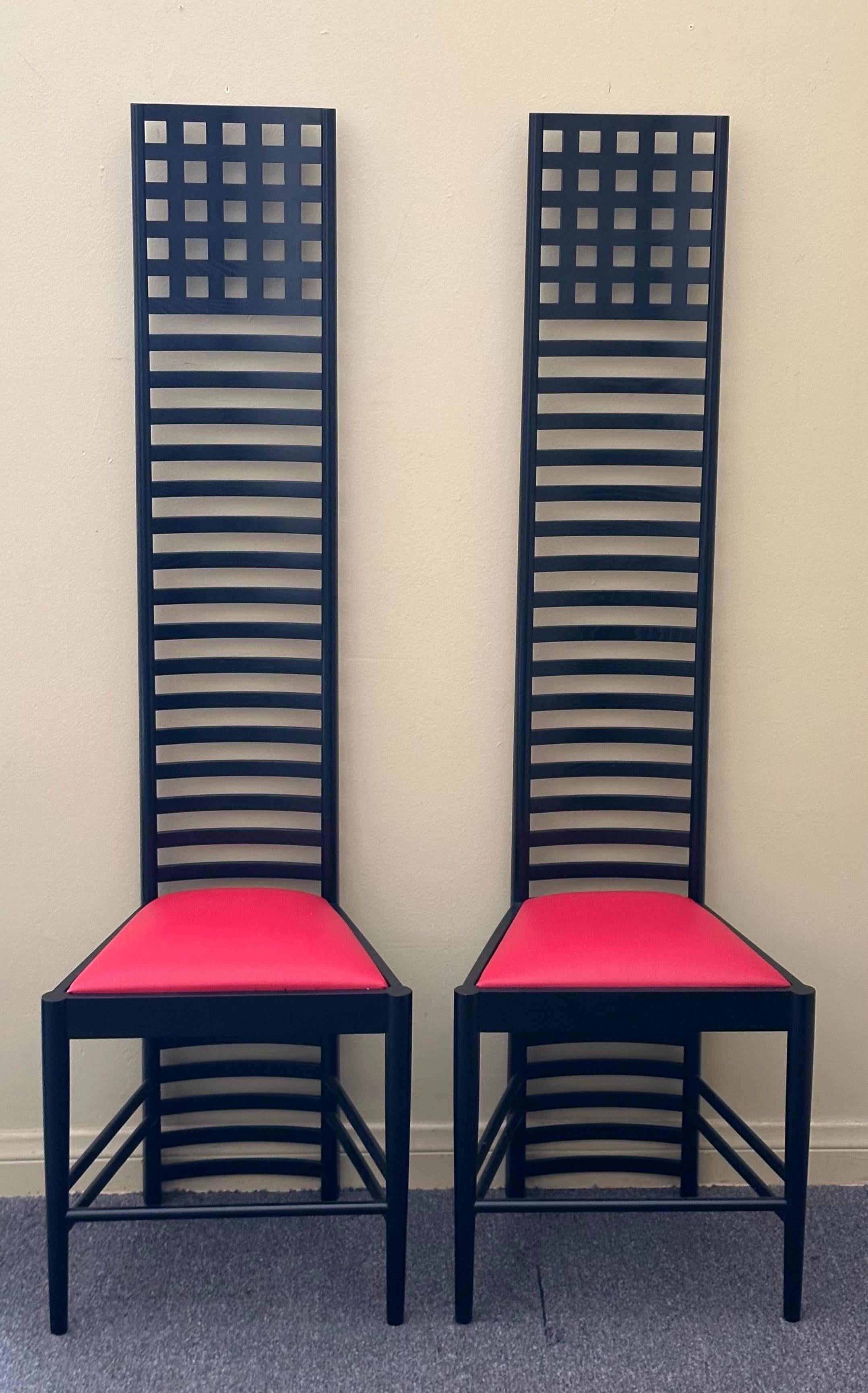 20th Century Striking Pair of Hill House Chairs Designed by Charles Mackintosh