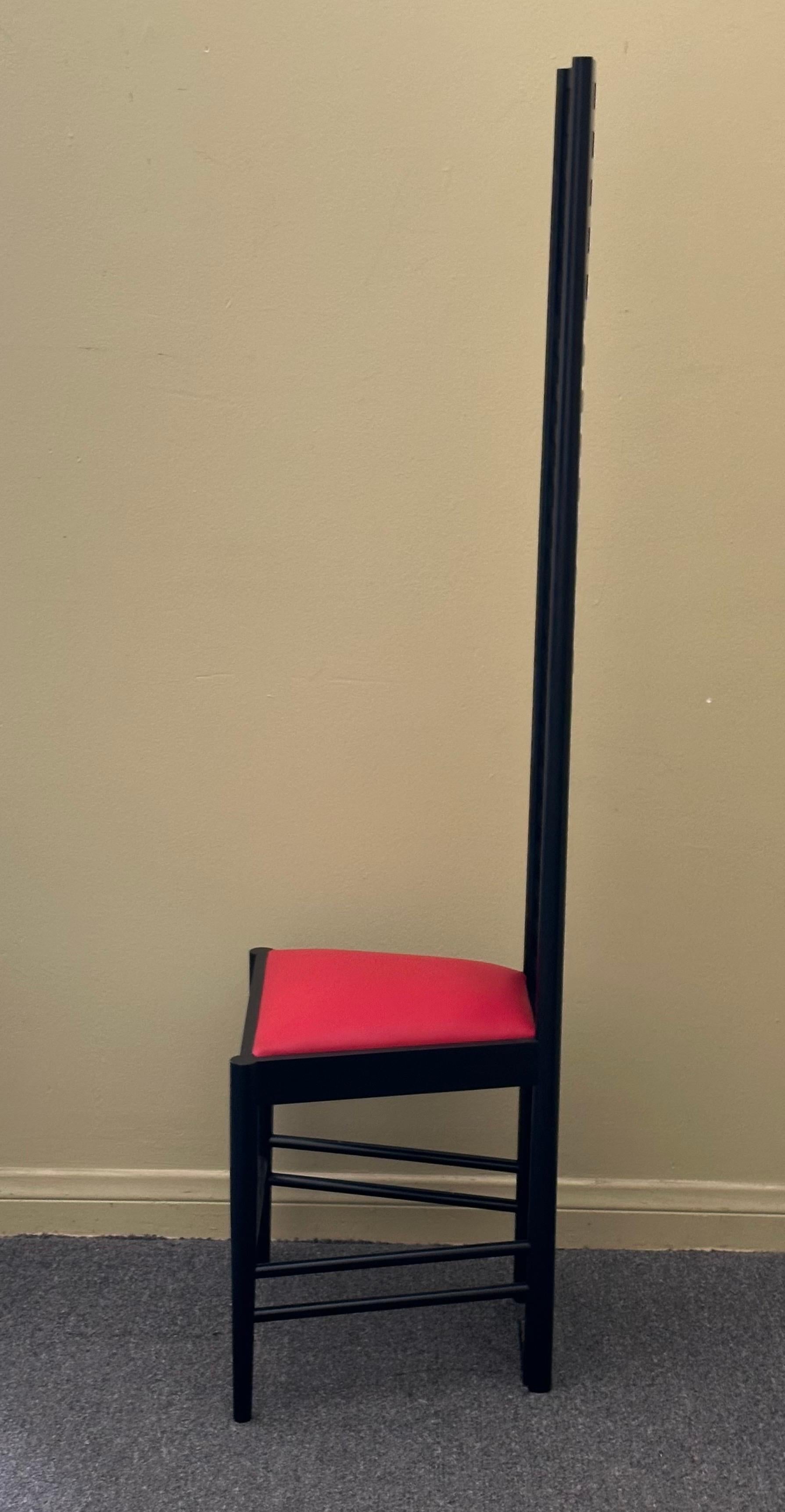 Striking Pair of Hill House Chairs Designed by Charles Mackintosh 1