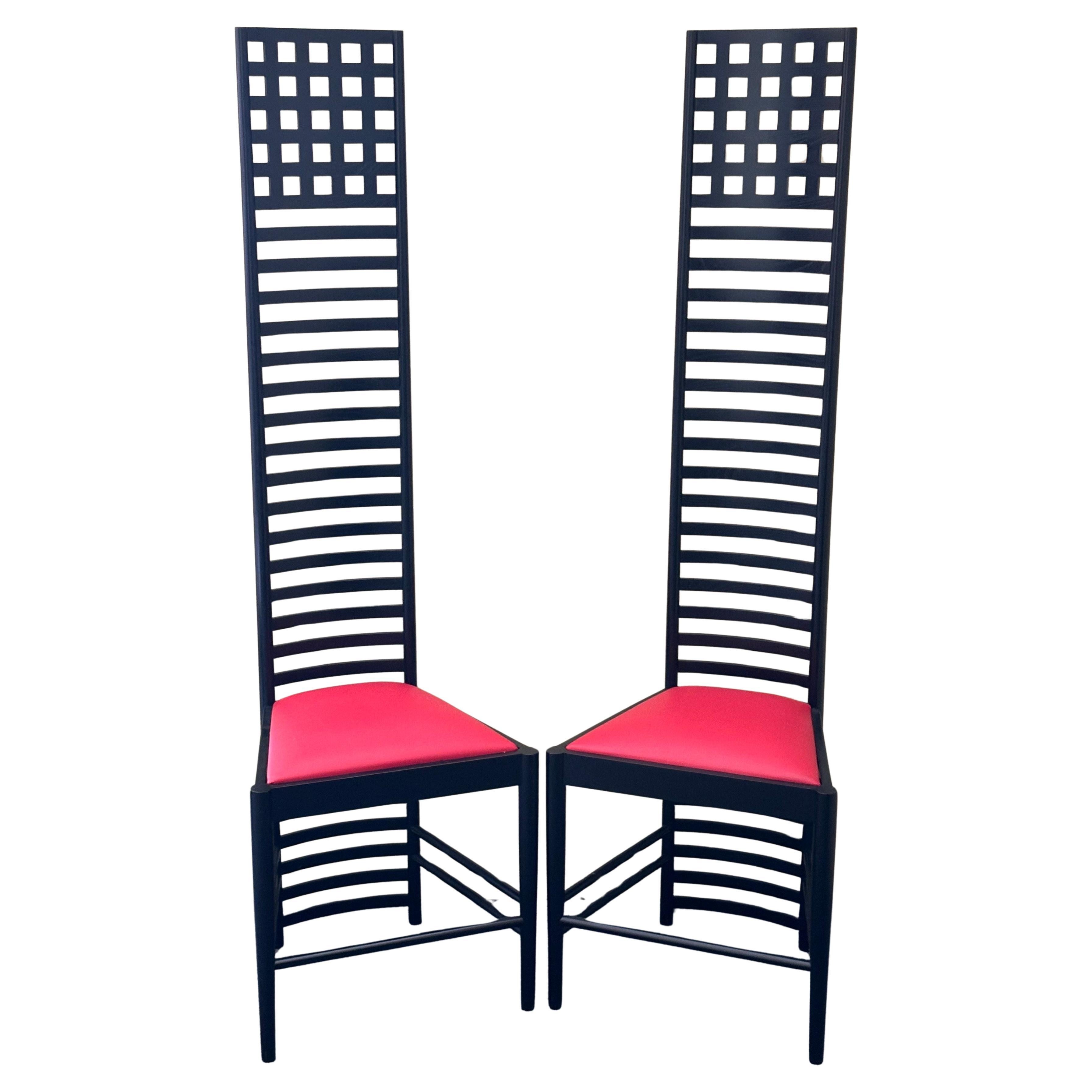 Paire de chaises Hill House conçues par Charles Mackintosh