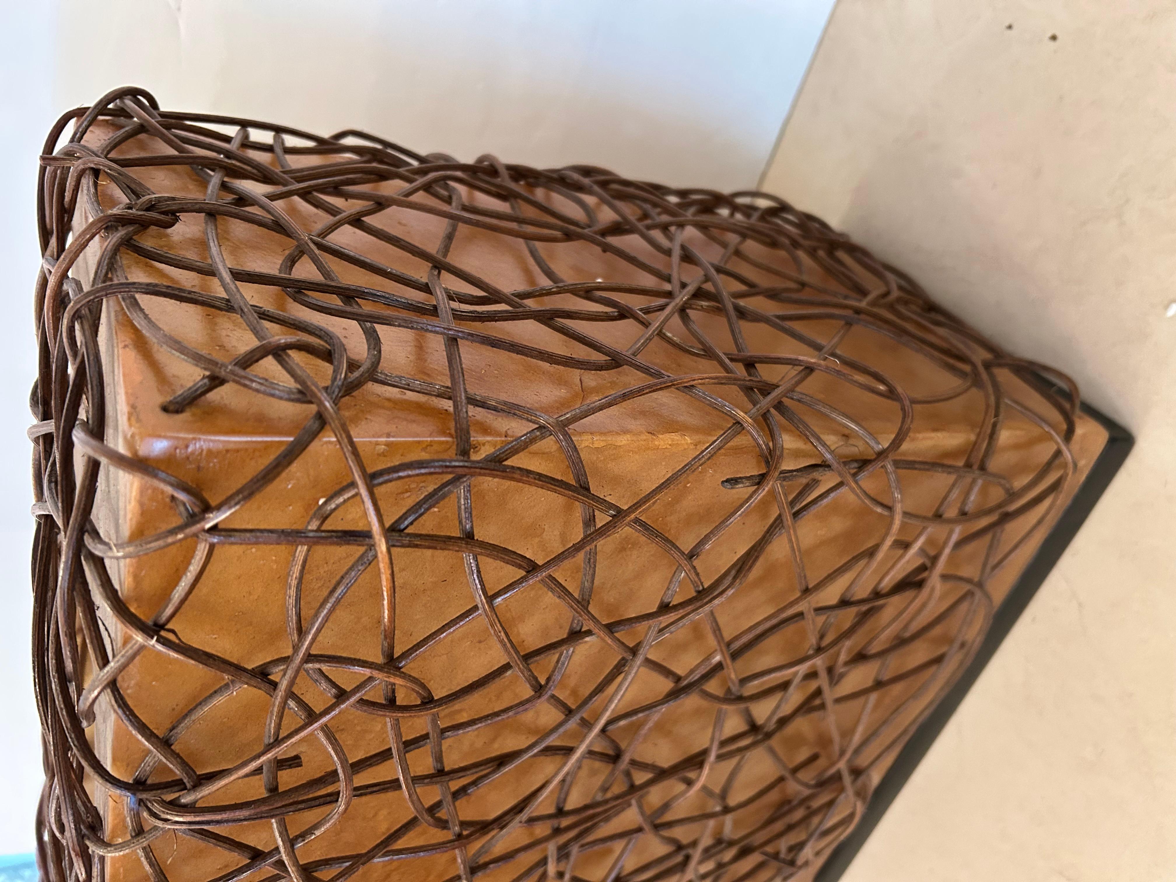 Striking Pair of Indonesian Tree Resin and Twig Organic Modern Lamps For Sale 3
