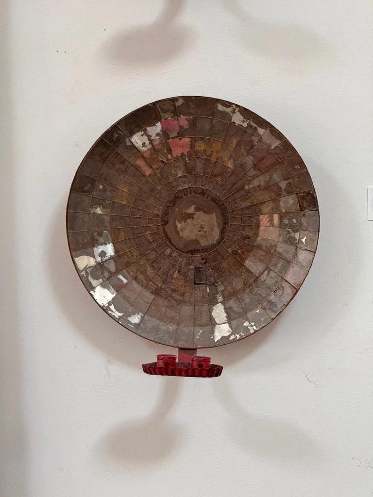 Striking pair of late 19th-century mirrored wall sconces In Good Condition For Sale In Charlottesville, VA
